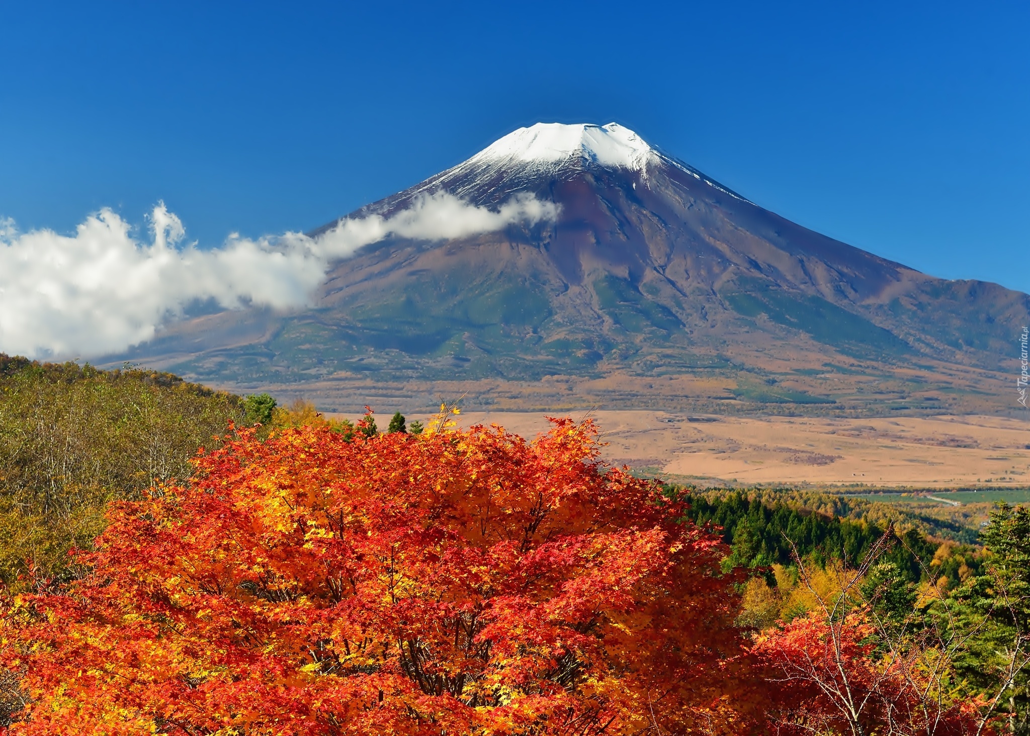 Góra, Fuji, Japonia, Wulkan