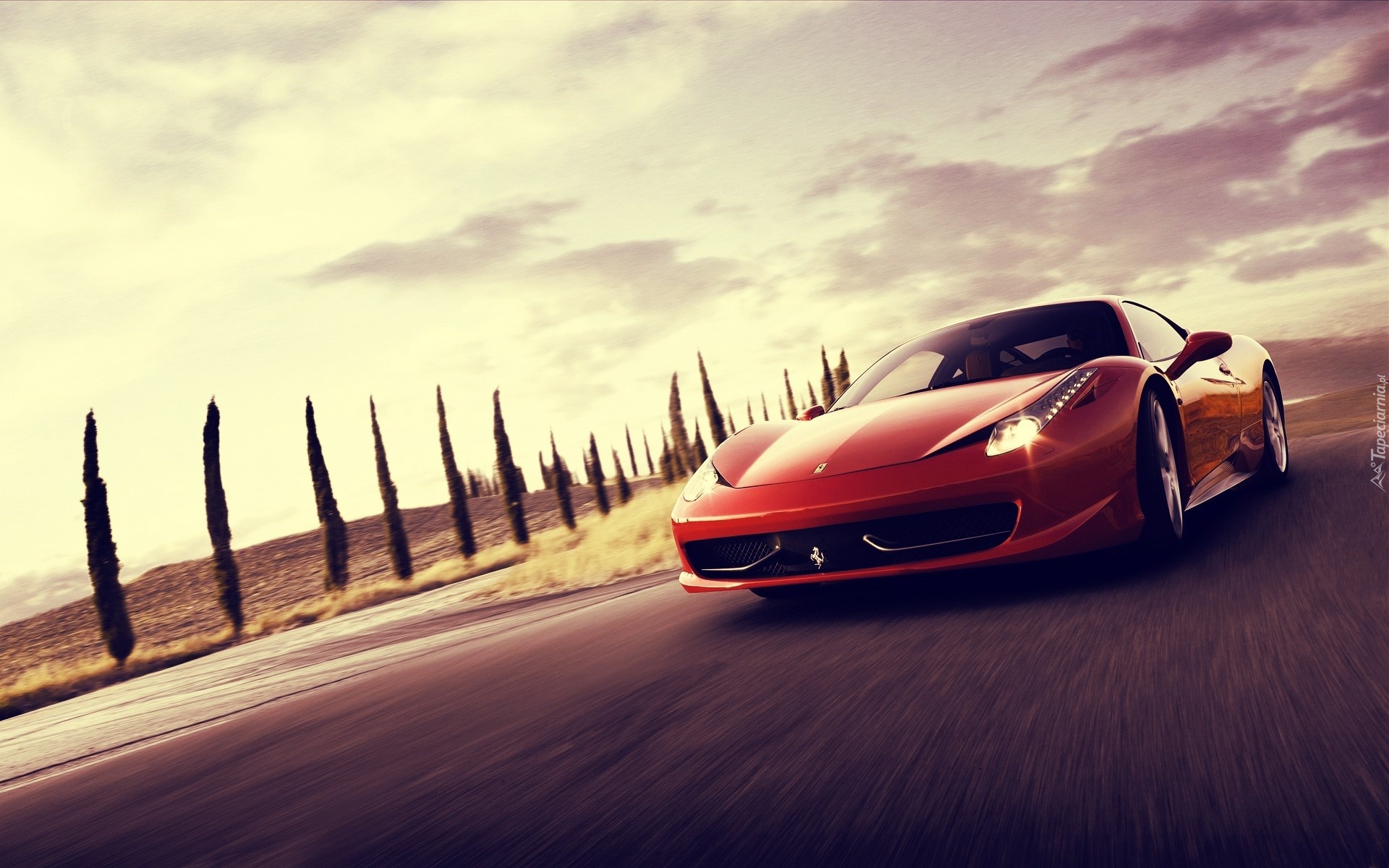 Czerwone, Ferrari, 458 Italia