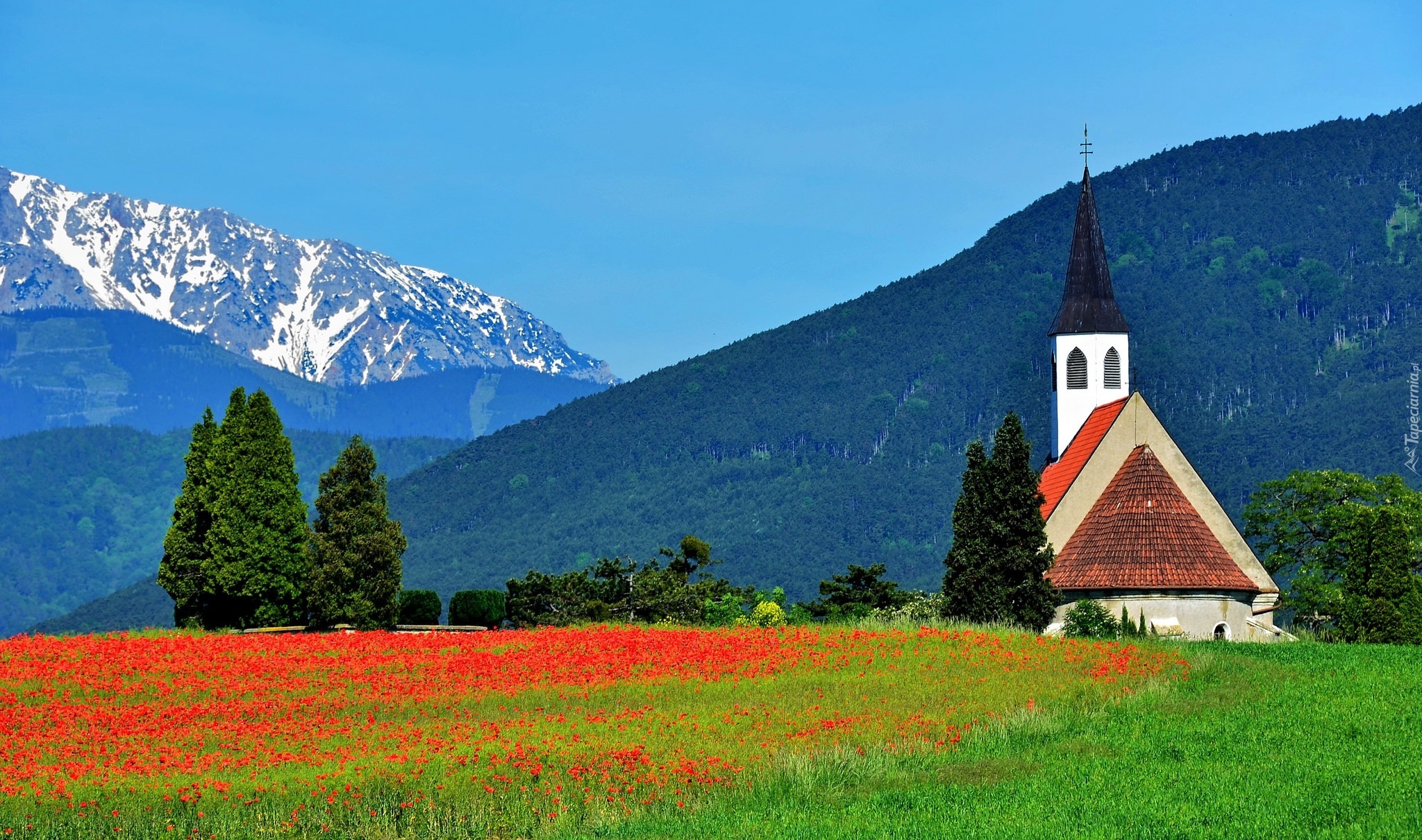 Kościół, Austria, Alpy, Góry