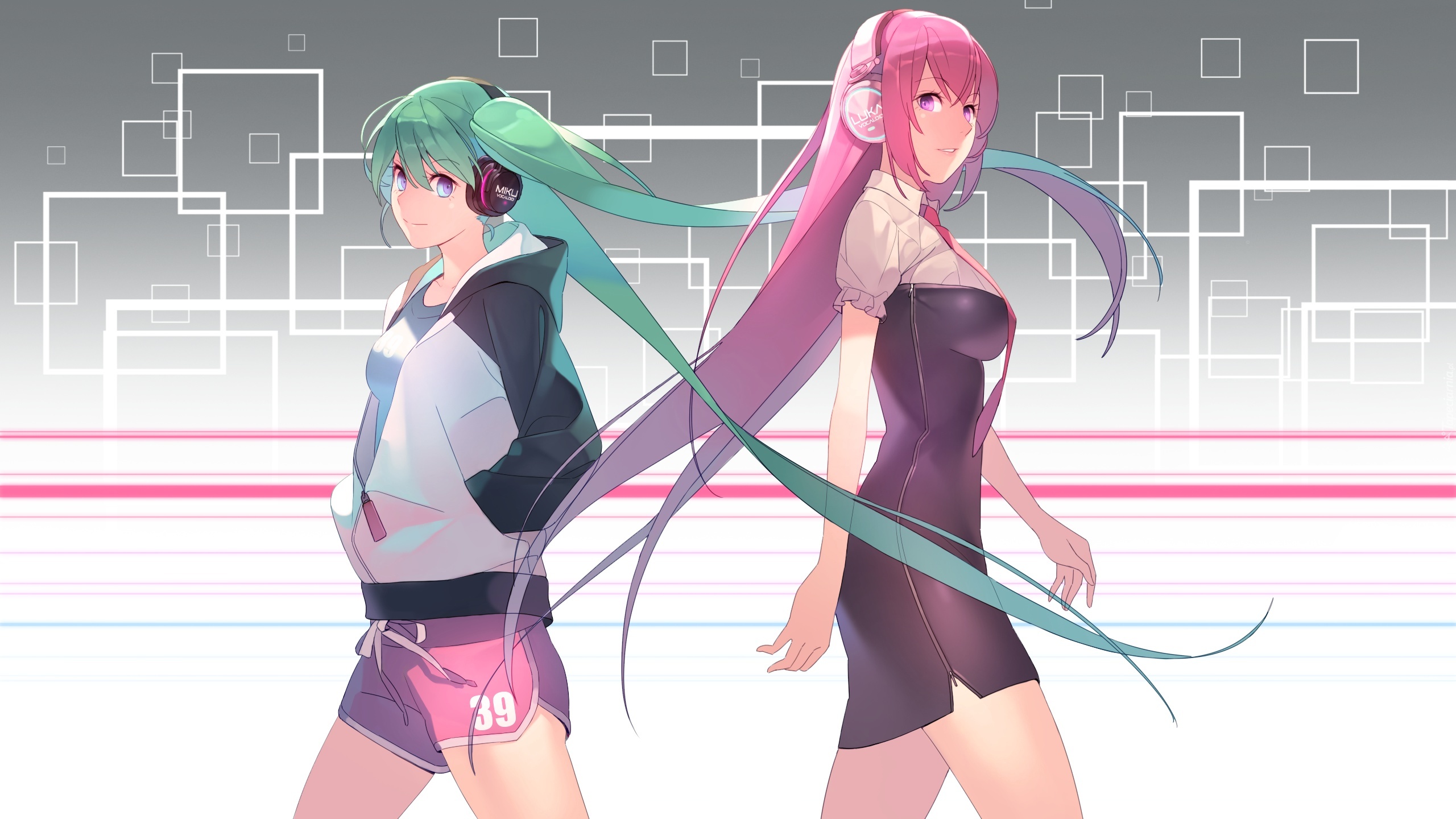 Vocaloid, Hatsune Miku, Megurine Luka