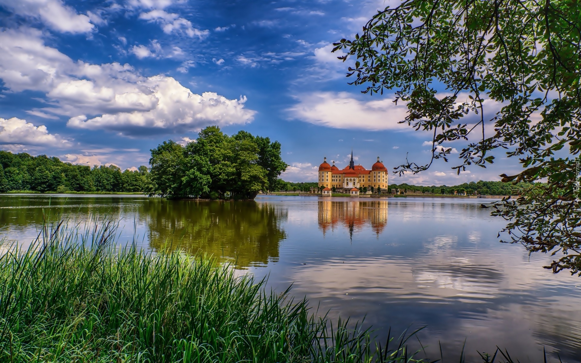 Pałac Moritzburg, Jezioro, Saksonia, Niemcy