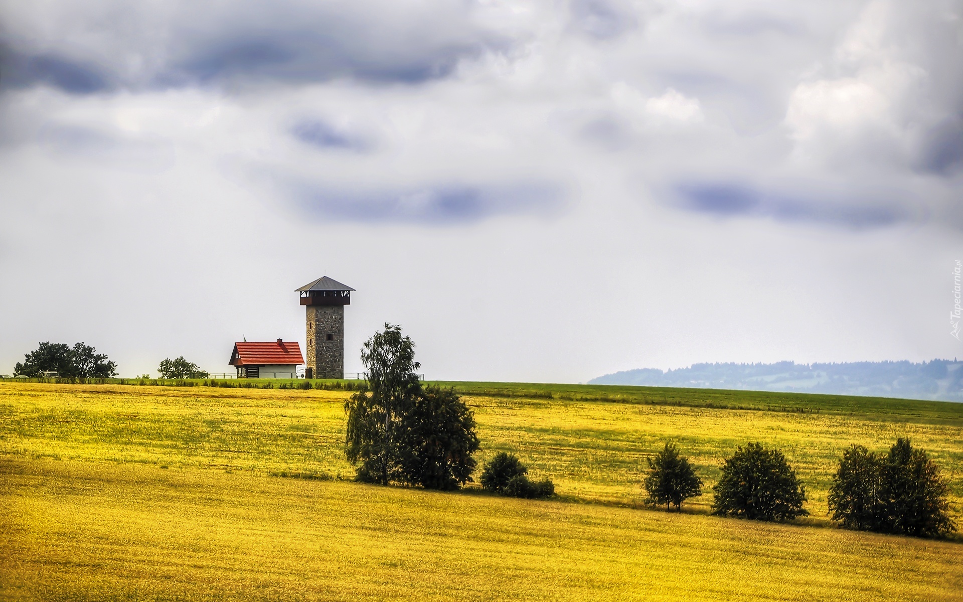 Wieża, Strażnica, Góry, Pola, Karkonosze, Czechy