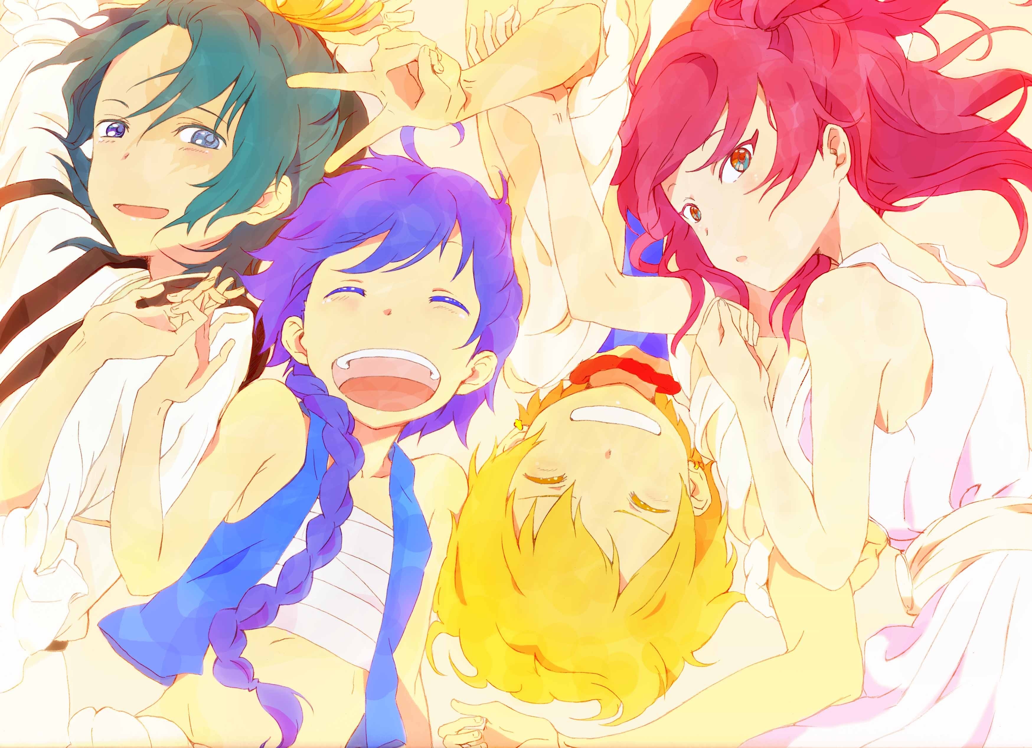 Magi, Ren Hakuryuu, Aladdin, Alibaba Saluja, Morgiana, anime, manga