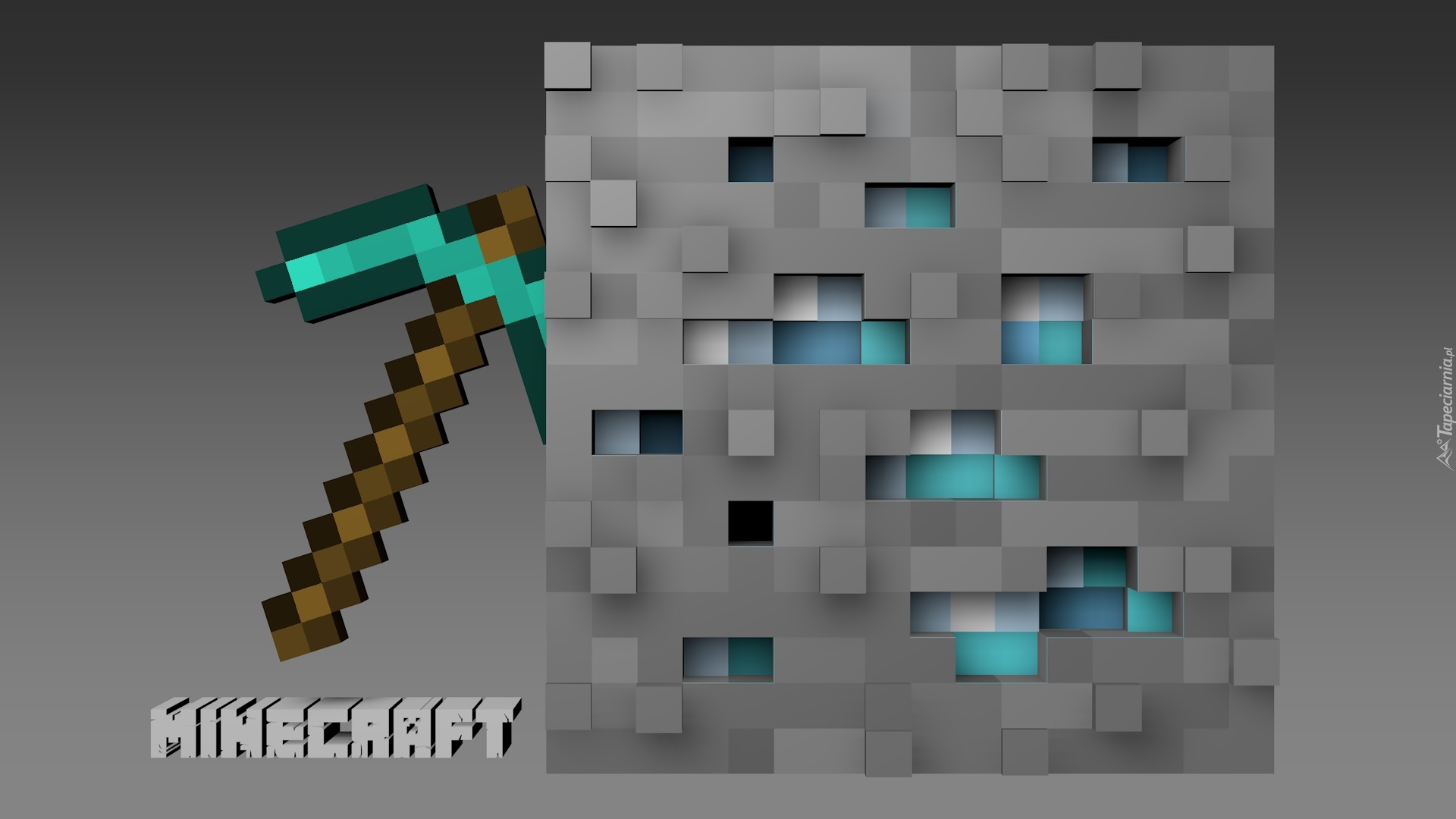 Minecraft, Kilof, Diament, Ruda