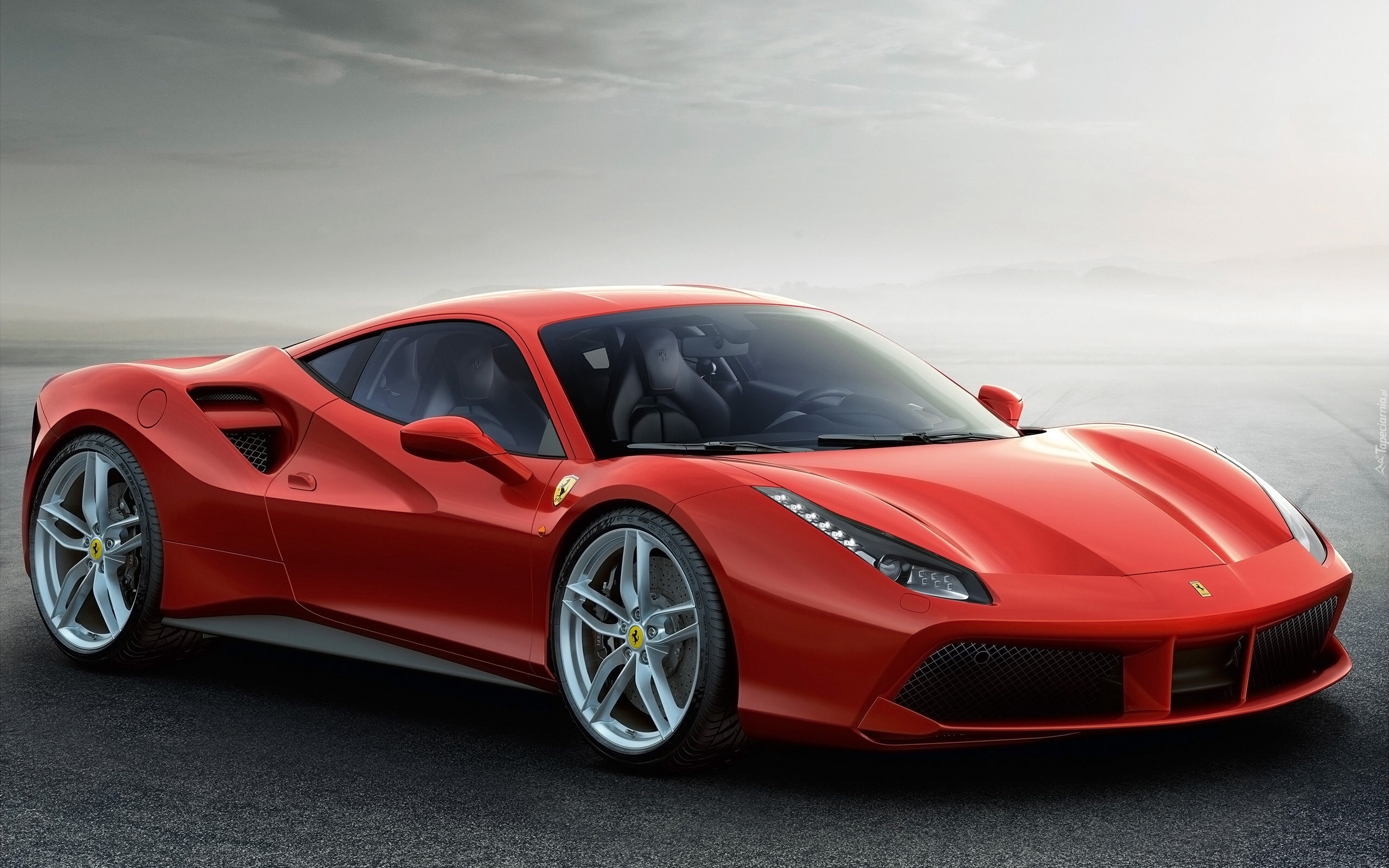 Ferrari 488, Czerwony, Sportowy