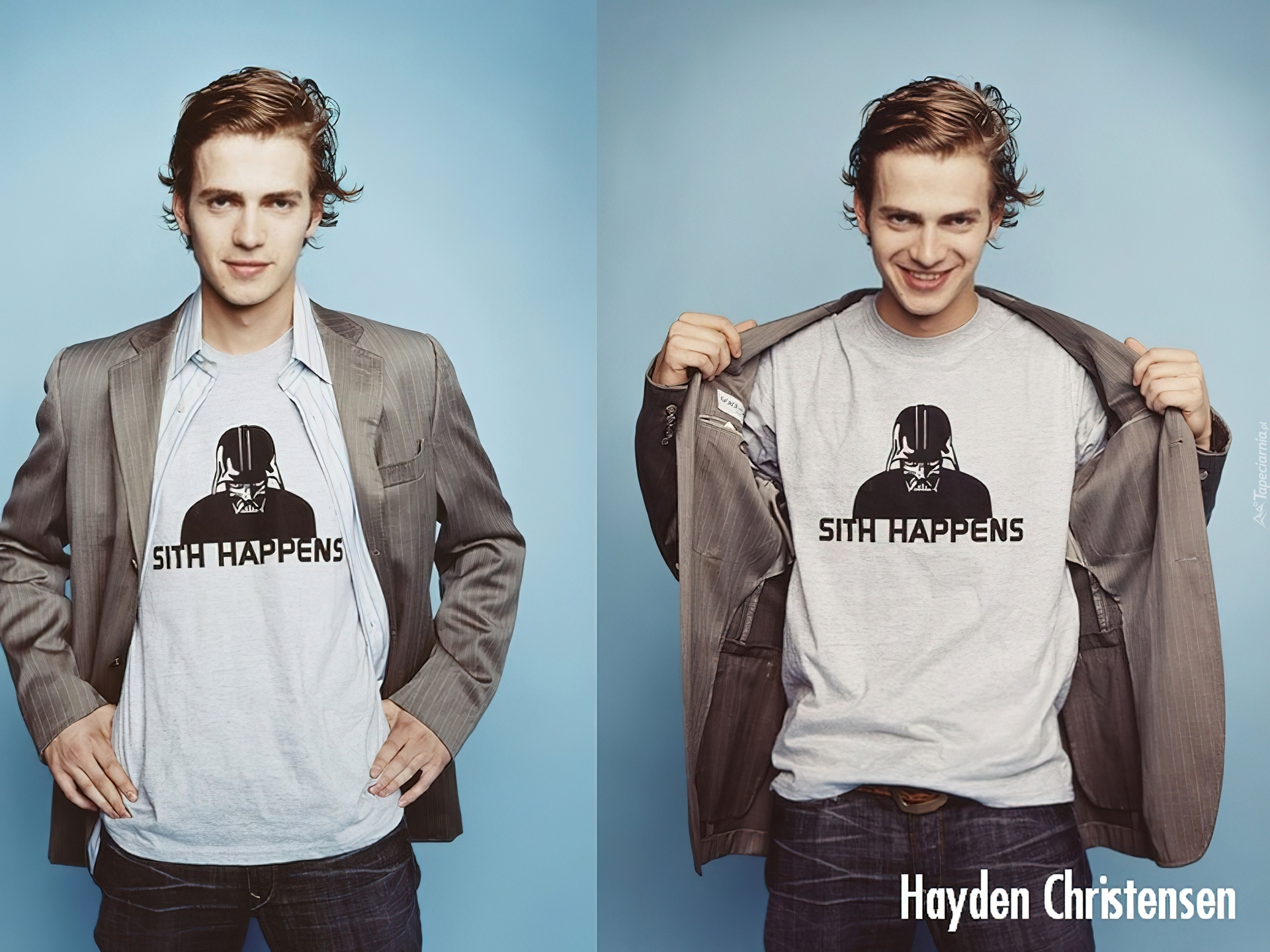 Hayden Christensen,pasiasta marynarka, jeansy