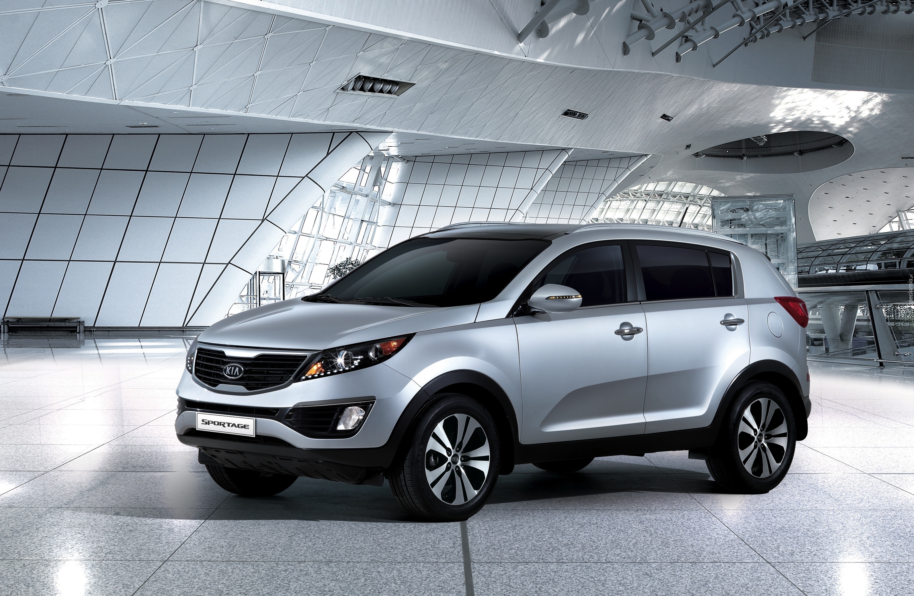 Srebrny, SUV, Kia Sportage