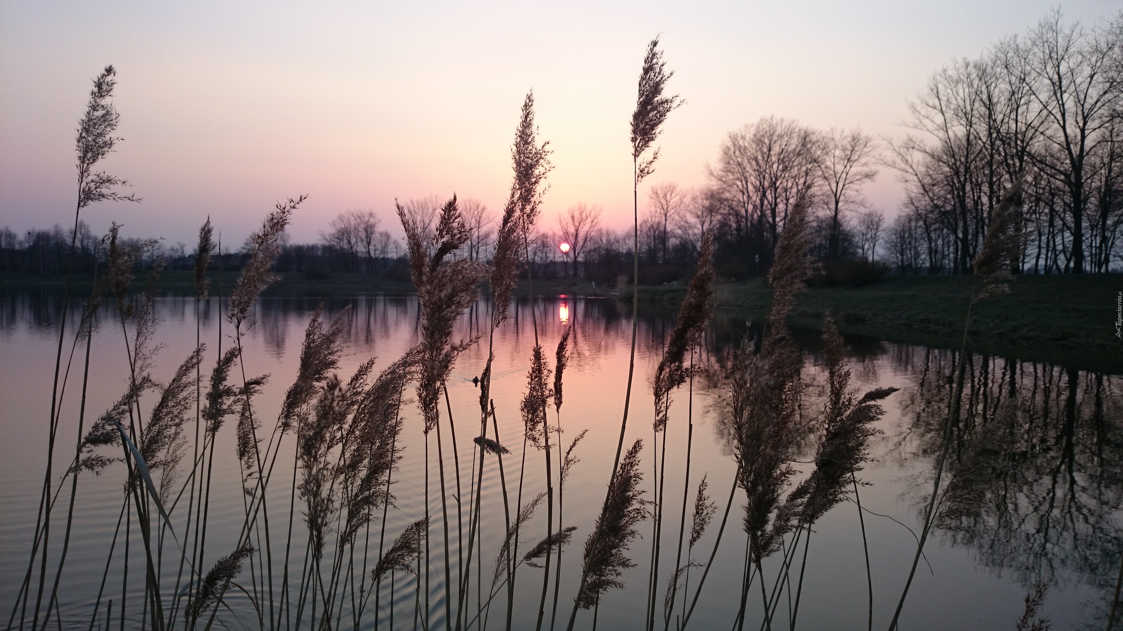 Jezioro, Zachód Słońca