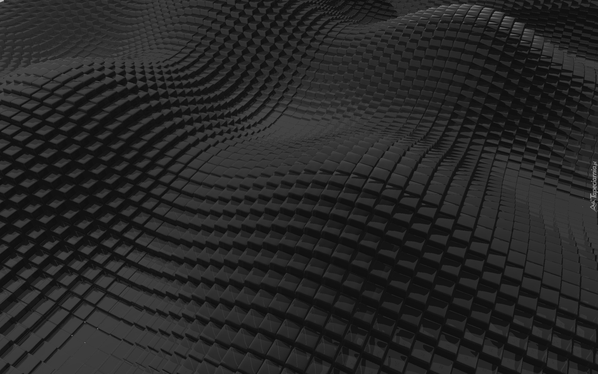 Czarna, Fala, Klocki, 3D
