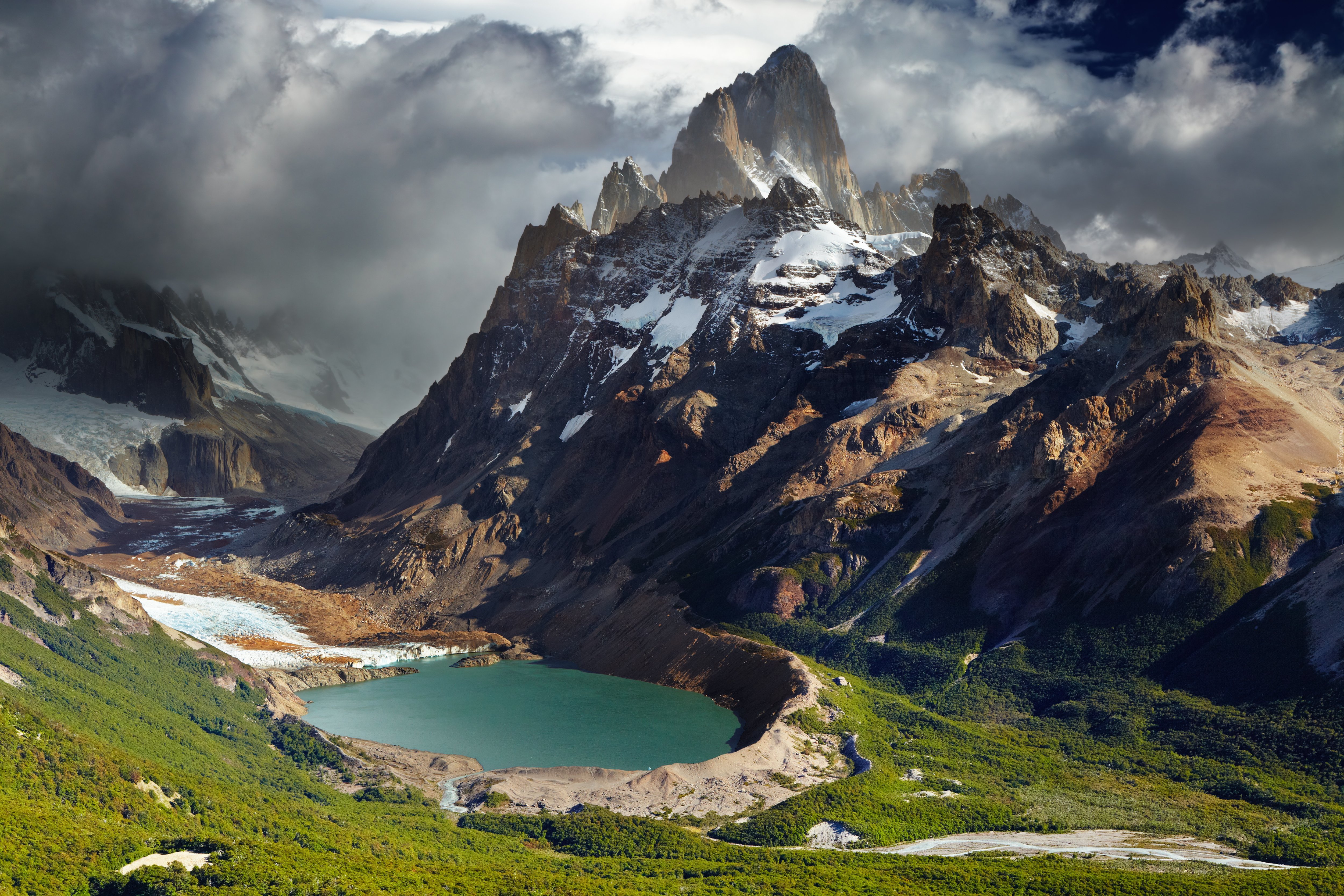 Argentyna, Patagonia, Góry, Andy, Jezioro