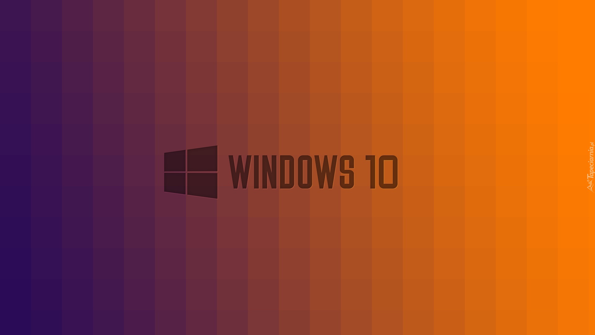Windows 10, Logo, Czarny, Pomarańczowy