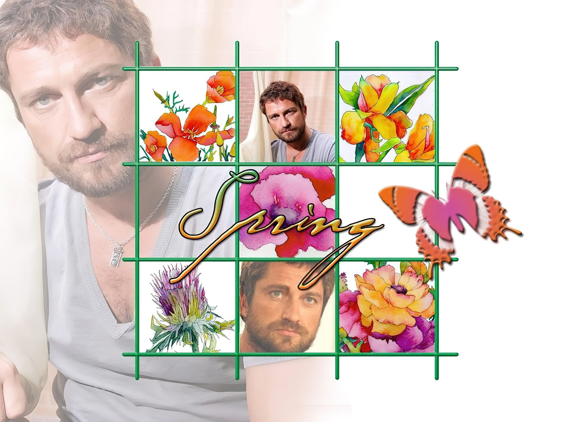 Gerard Butler,spring, motylek