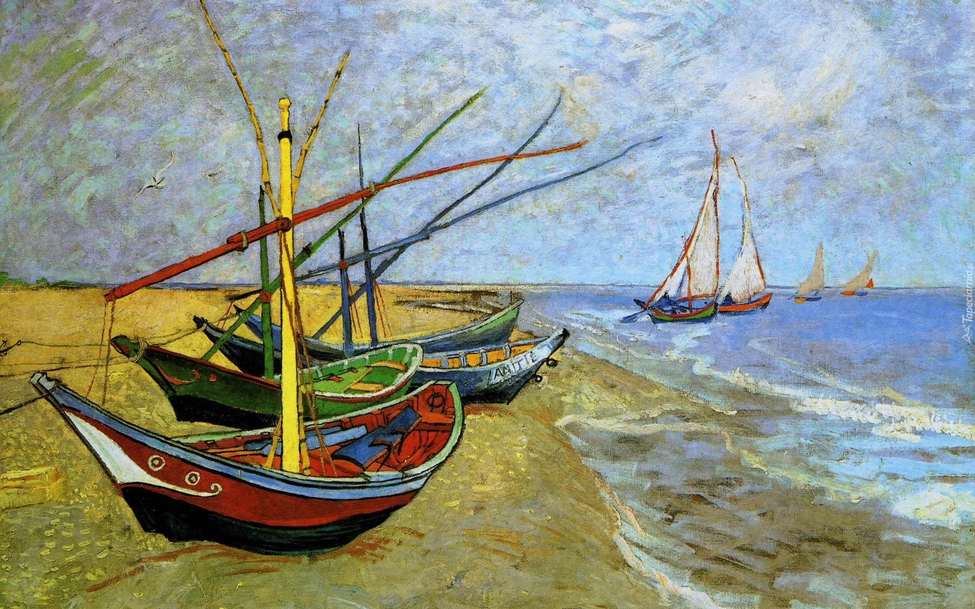 Obraz, Vincent Van Gogh, Łodzie Rybackie