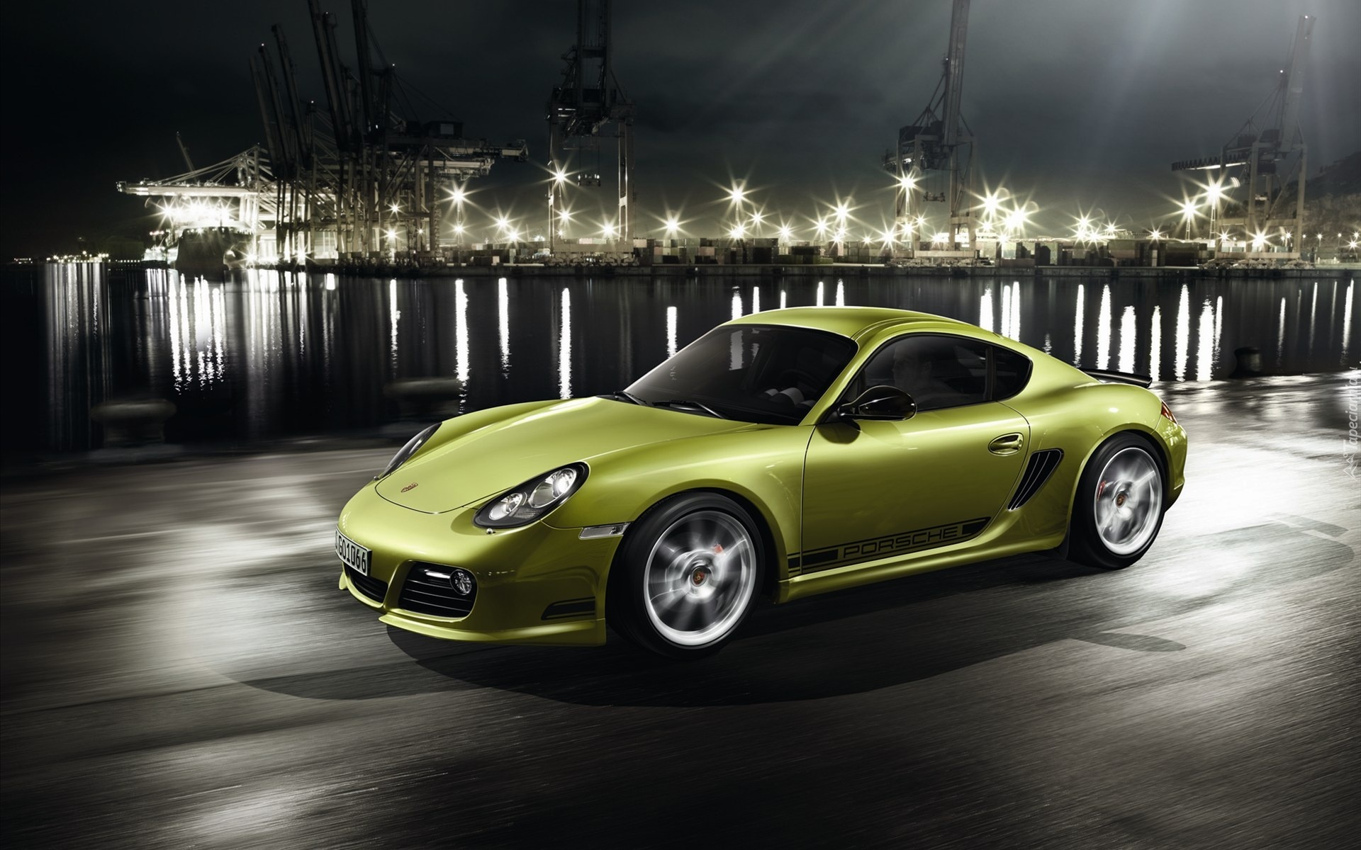 Oliwkowy, Porsche, Cayman, R, 2011, Port