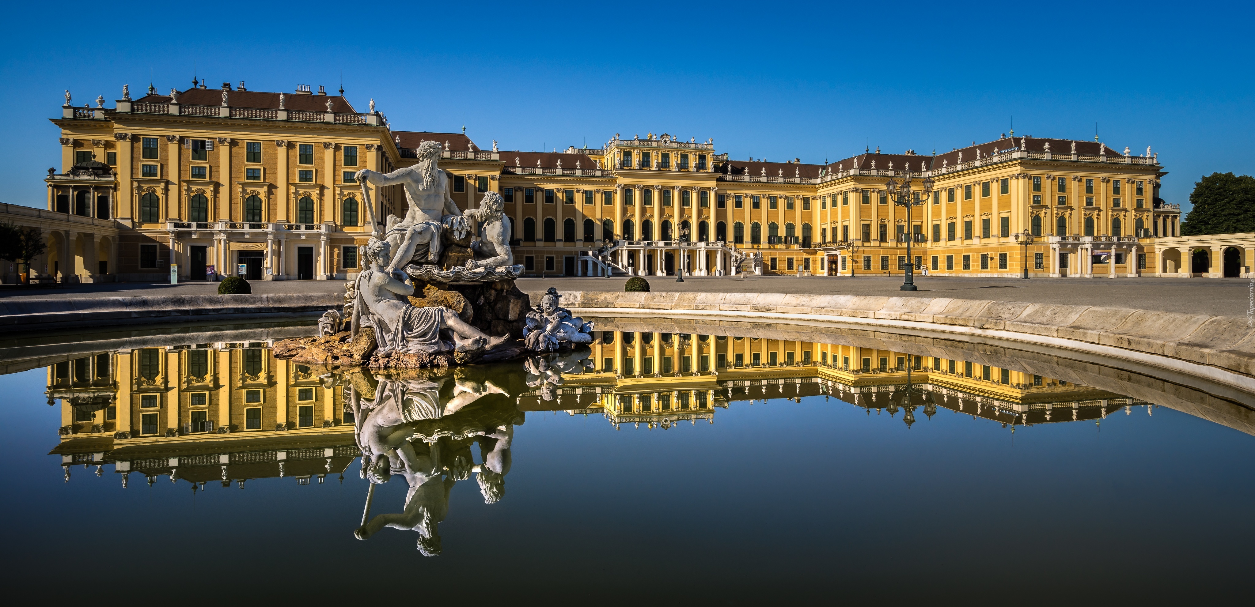 Pałac Schönbrunn, Wiedeń, Austria, Fontanna, Rzezby