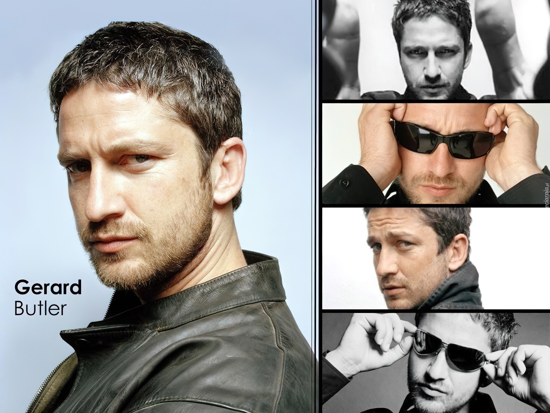 Gerard Butler,okulary, twarz