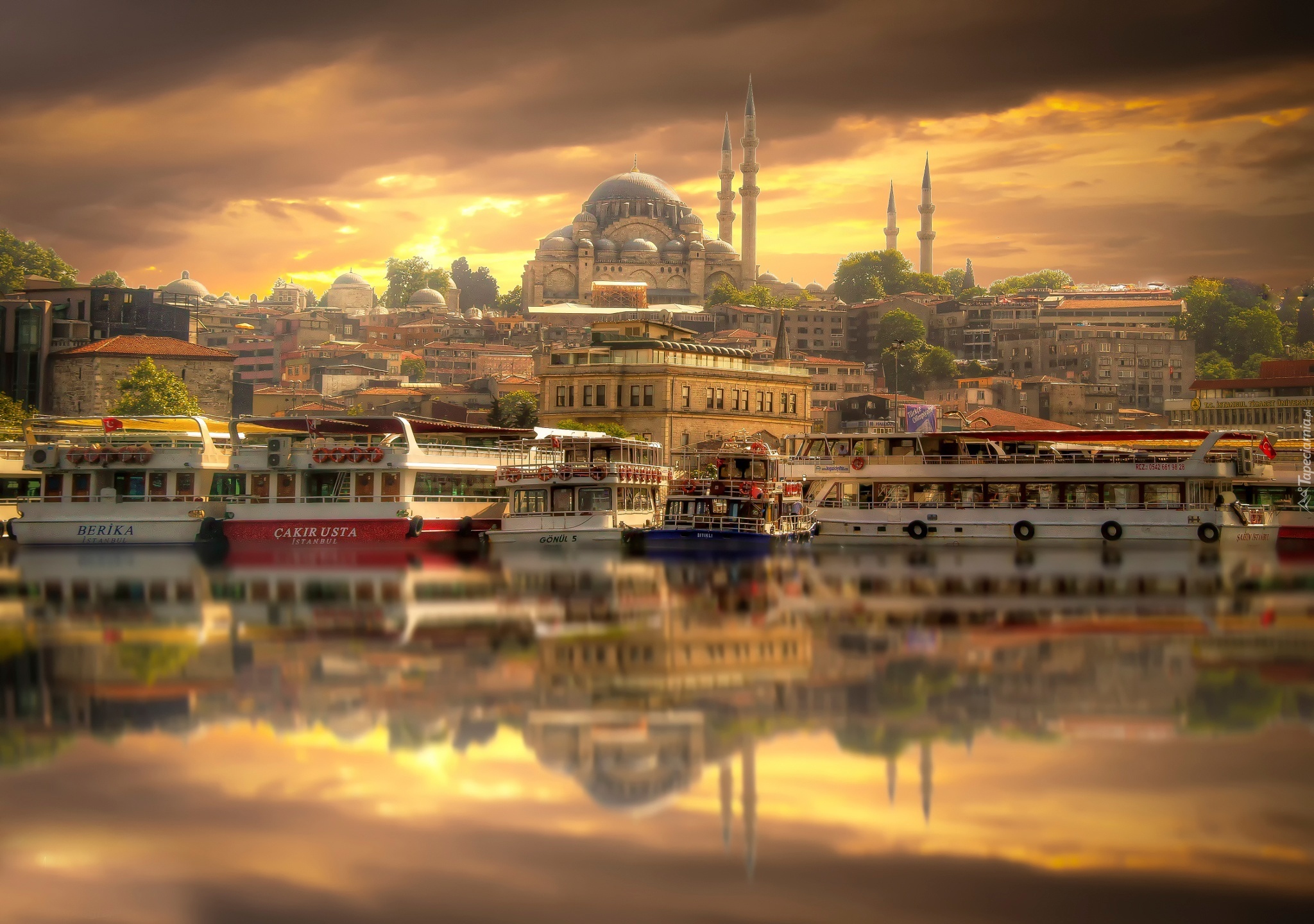 Port, Istambuł, Meczet, Hagia, Sophia, Turcja