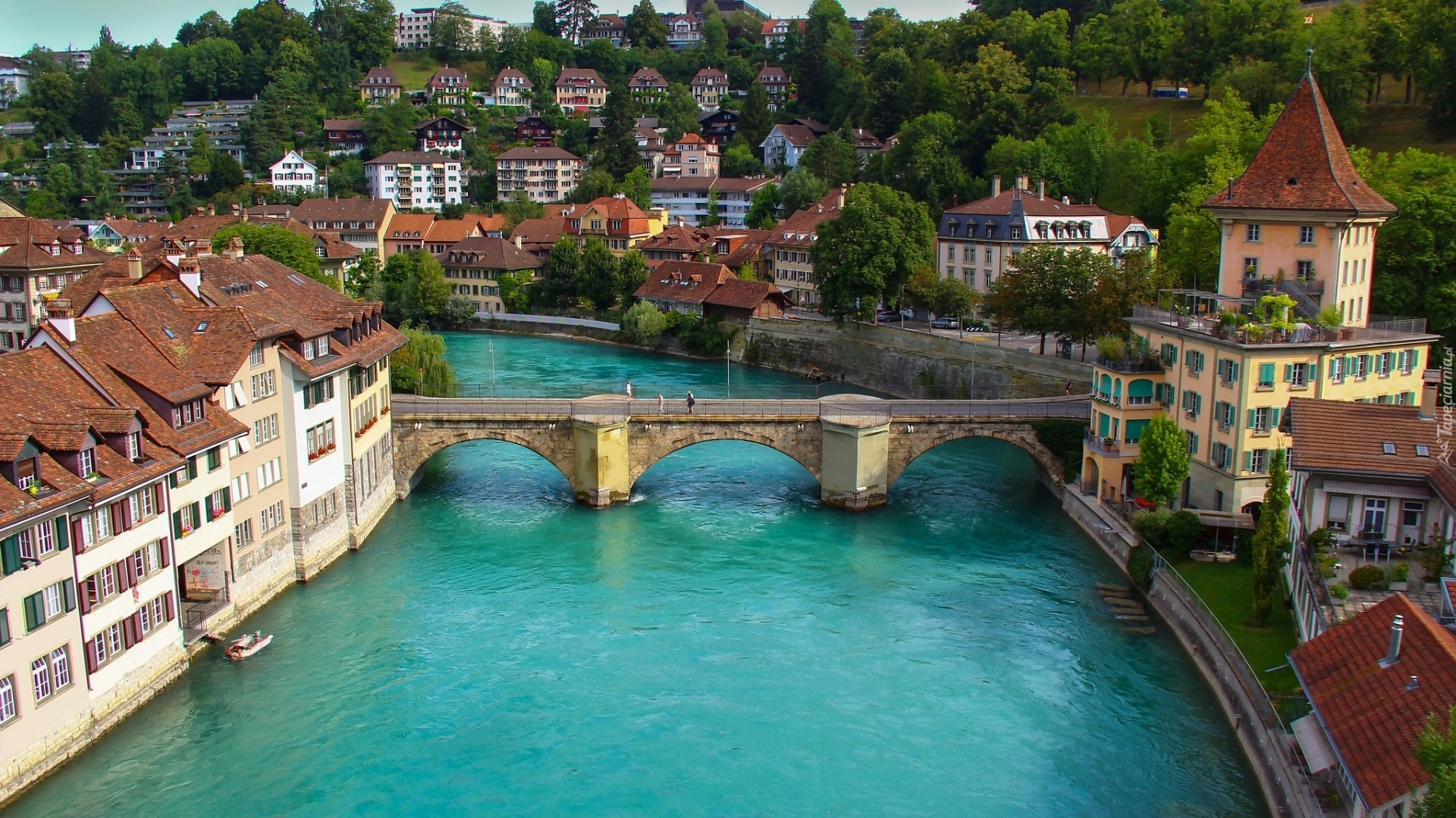 Szwajcaria, Miasto, Rzeka, Most