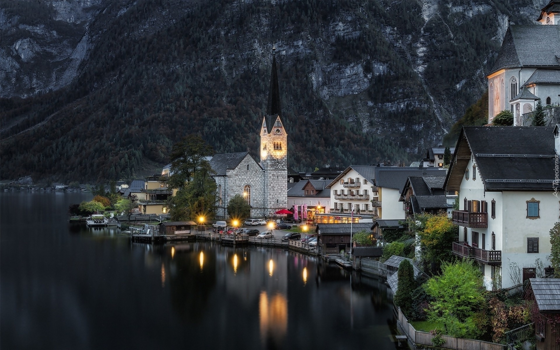 Austria, Hallstatt, Jezioro, Kościół