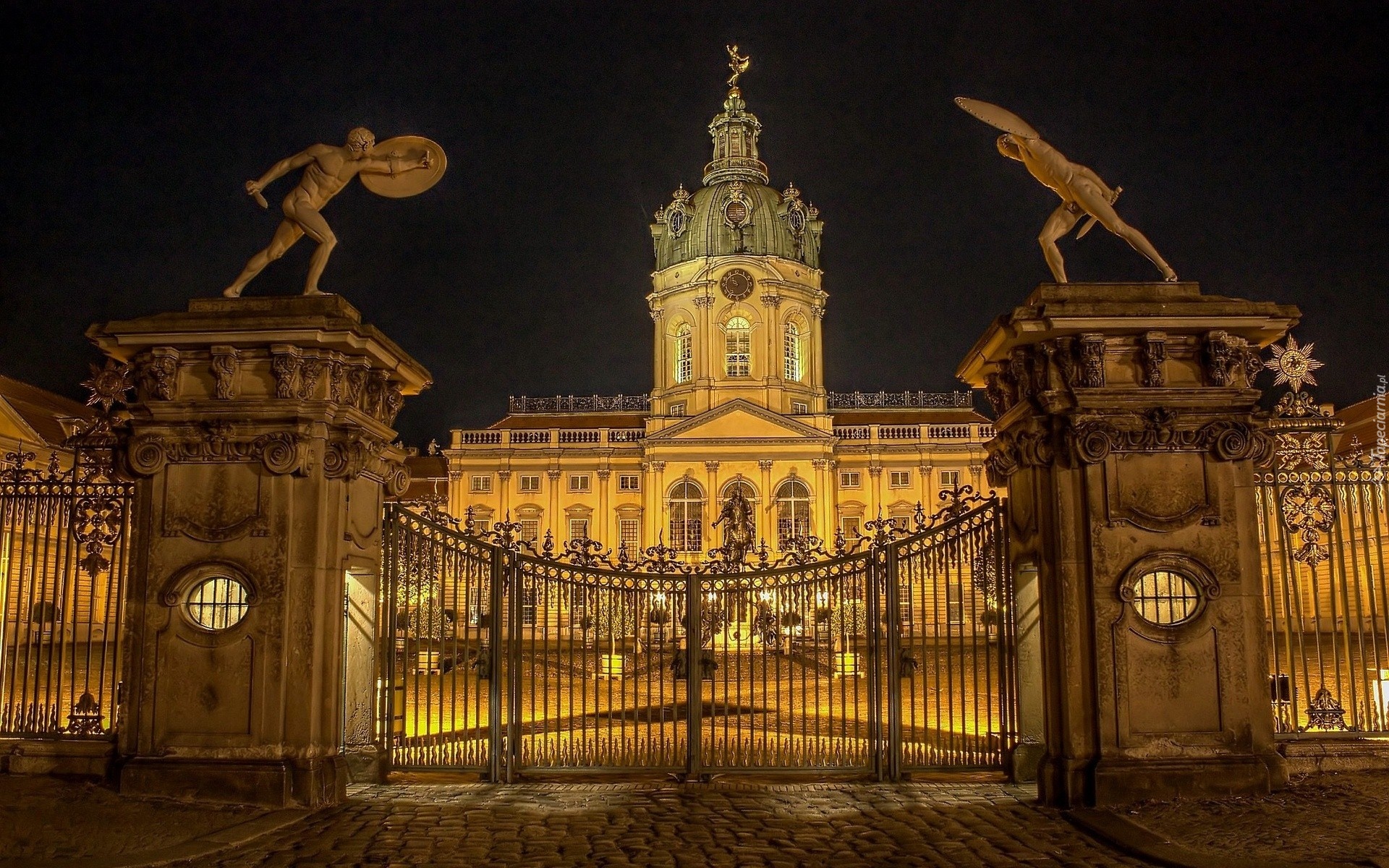 Pałac, Charlottenburg, Berlin, Nocą