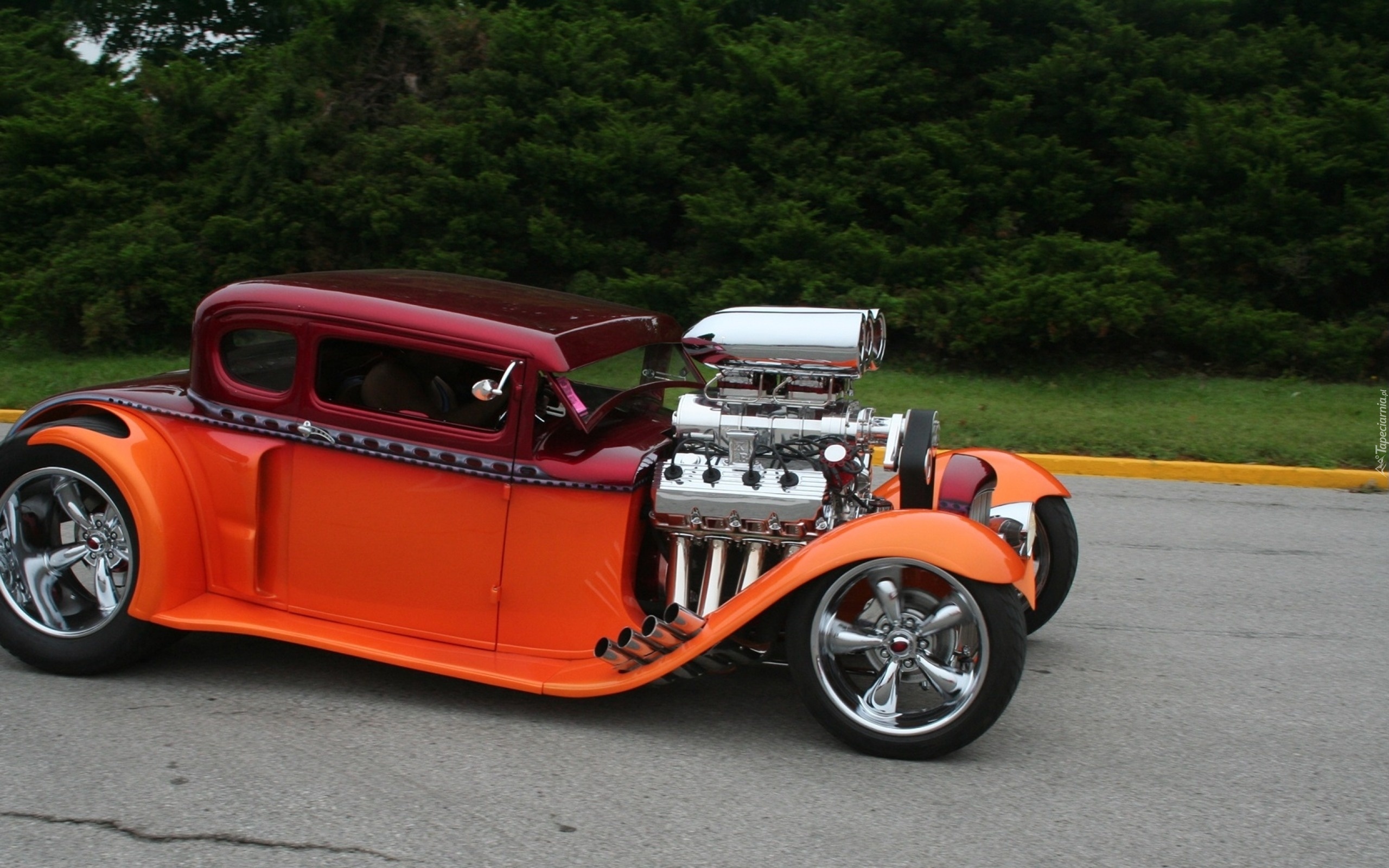 1930, Ford, Mudel A Street Rod, Czerwony