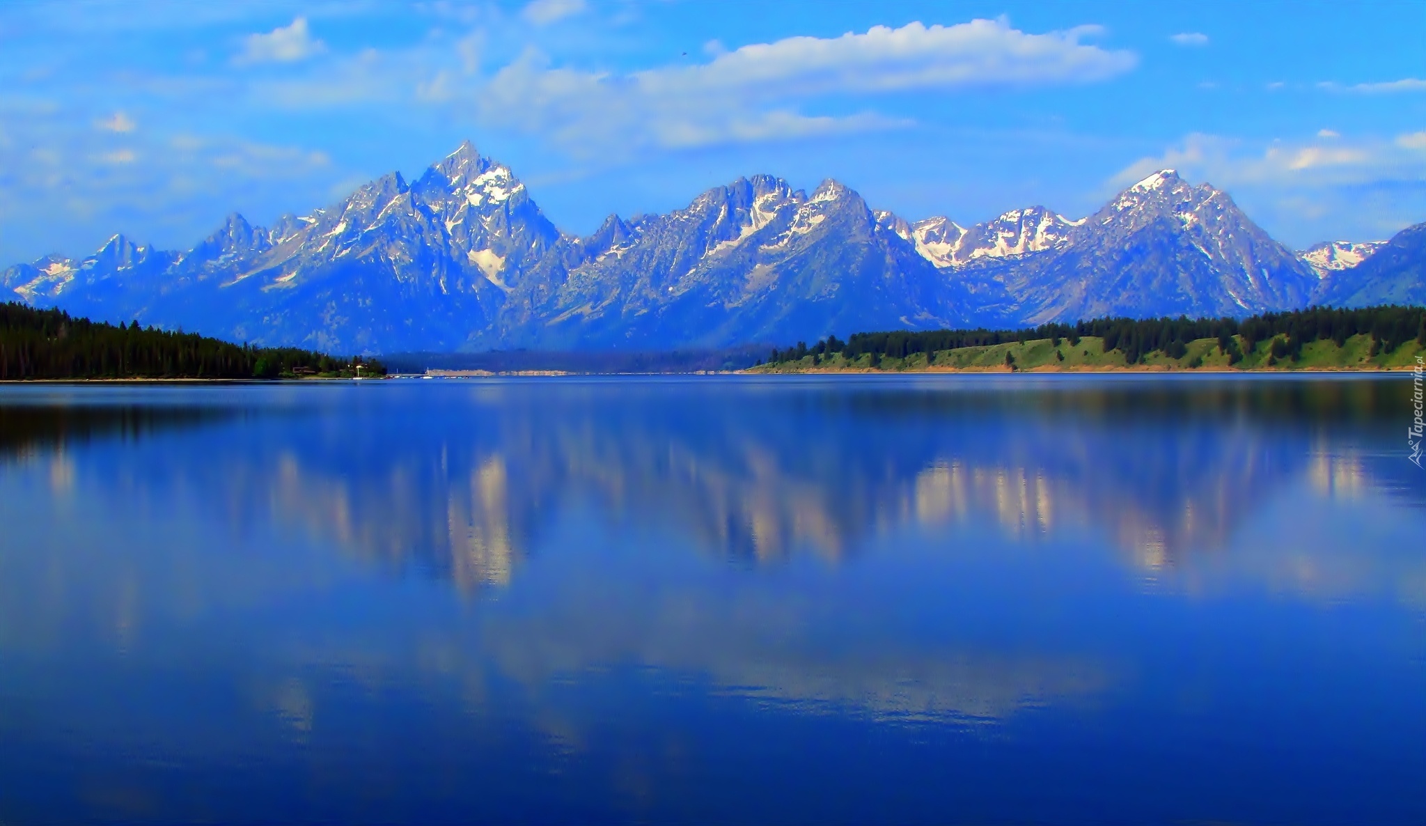 Stany Zjednoczone, Stan Wyoming, Park Narodowy Grand Teton, Góry Teton Range, Jezioro Jackson Lake