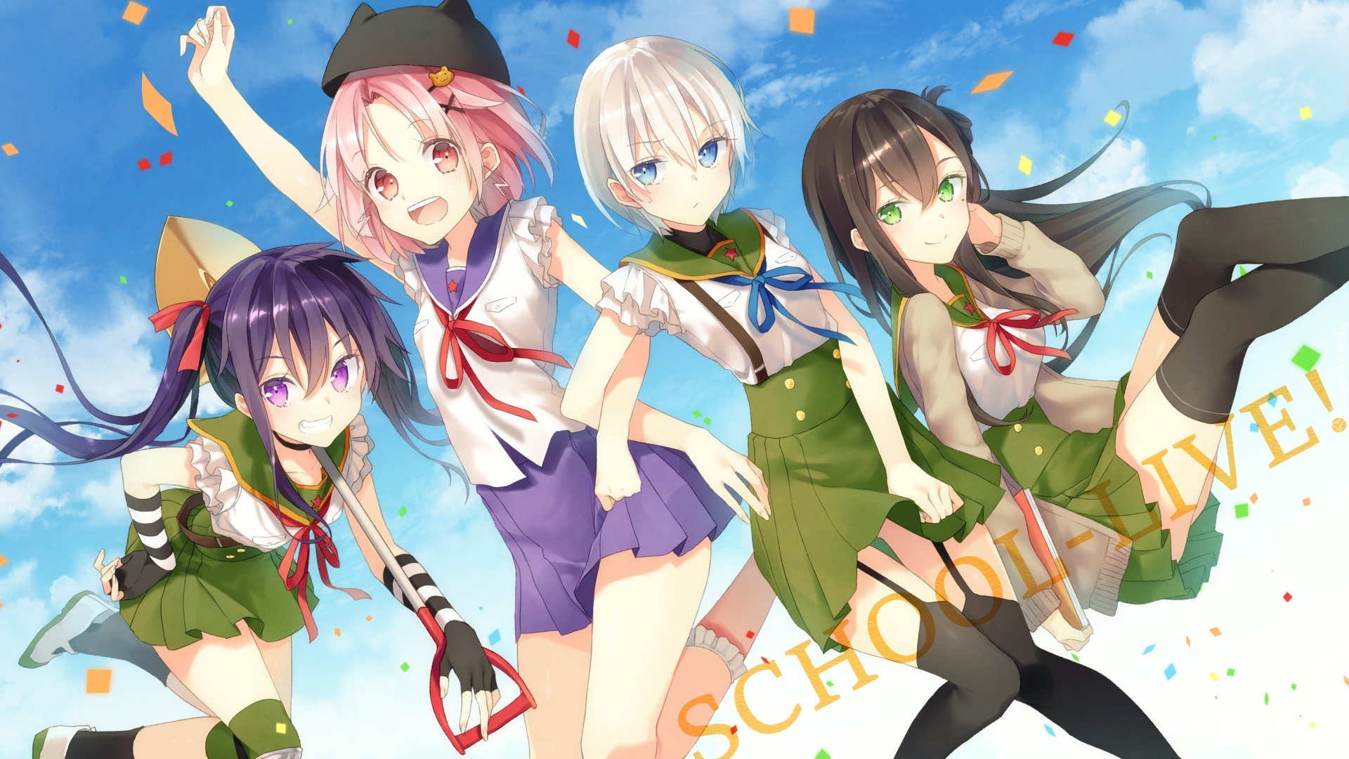 Gakkou Gurashi, Ebisuzawa Kurumi, Takeya Yuki, Wakasa Yuuri, Naoki Miki, anime