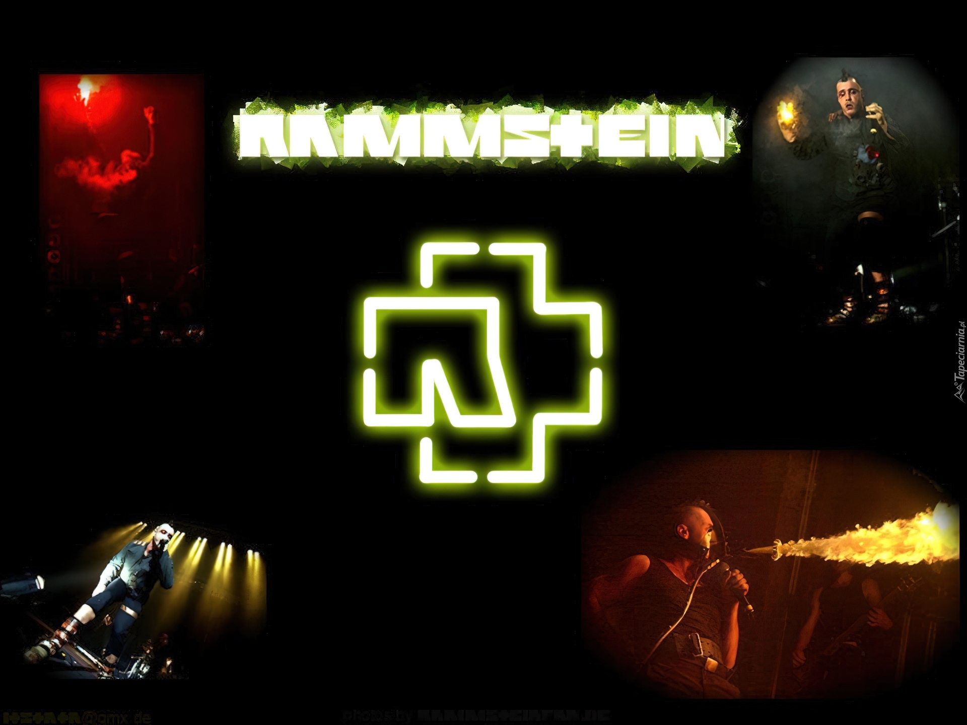 Rammstein,płomień, znaczek zespołu