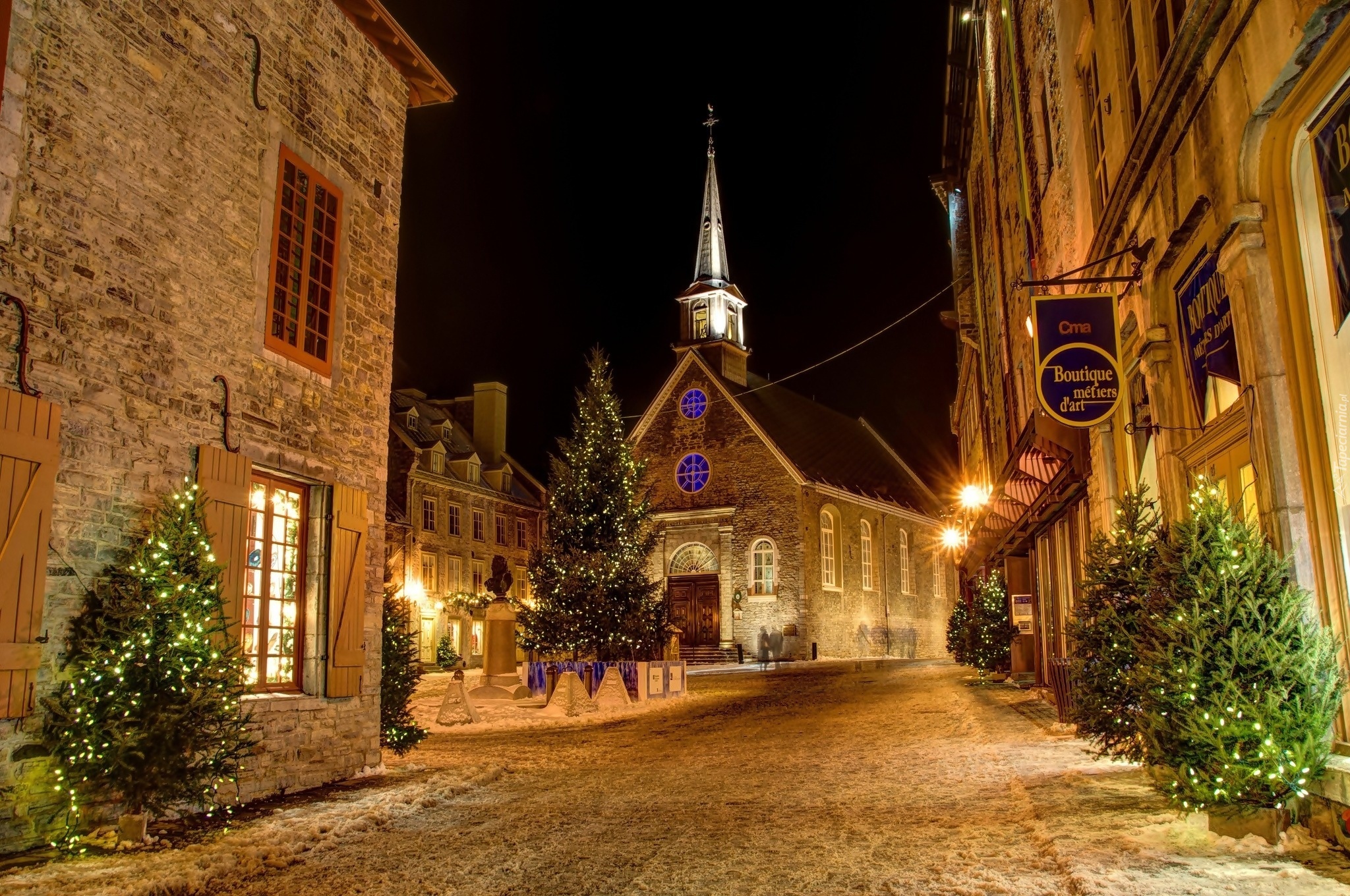 Kościół, Choinki, Quebec, Kanada