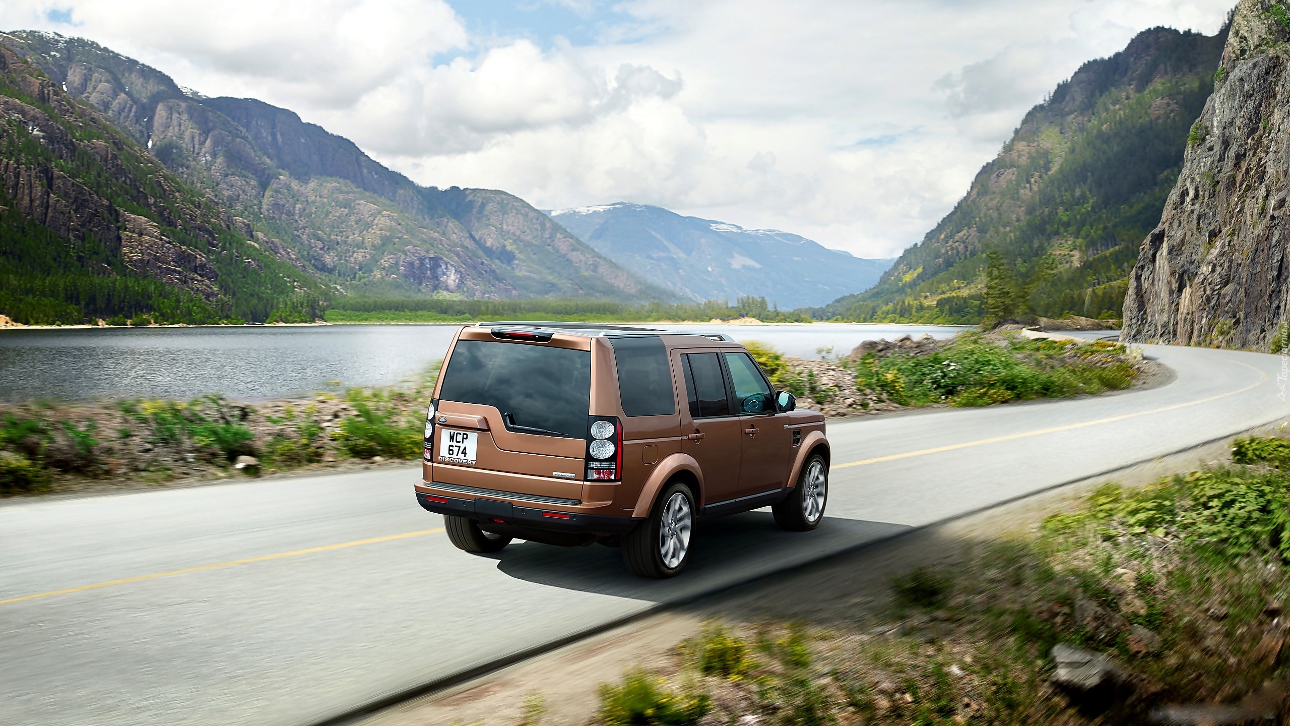 Land Rover, Discovery, Droga, Góry, Jezioro