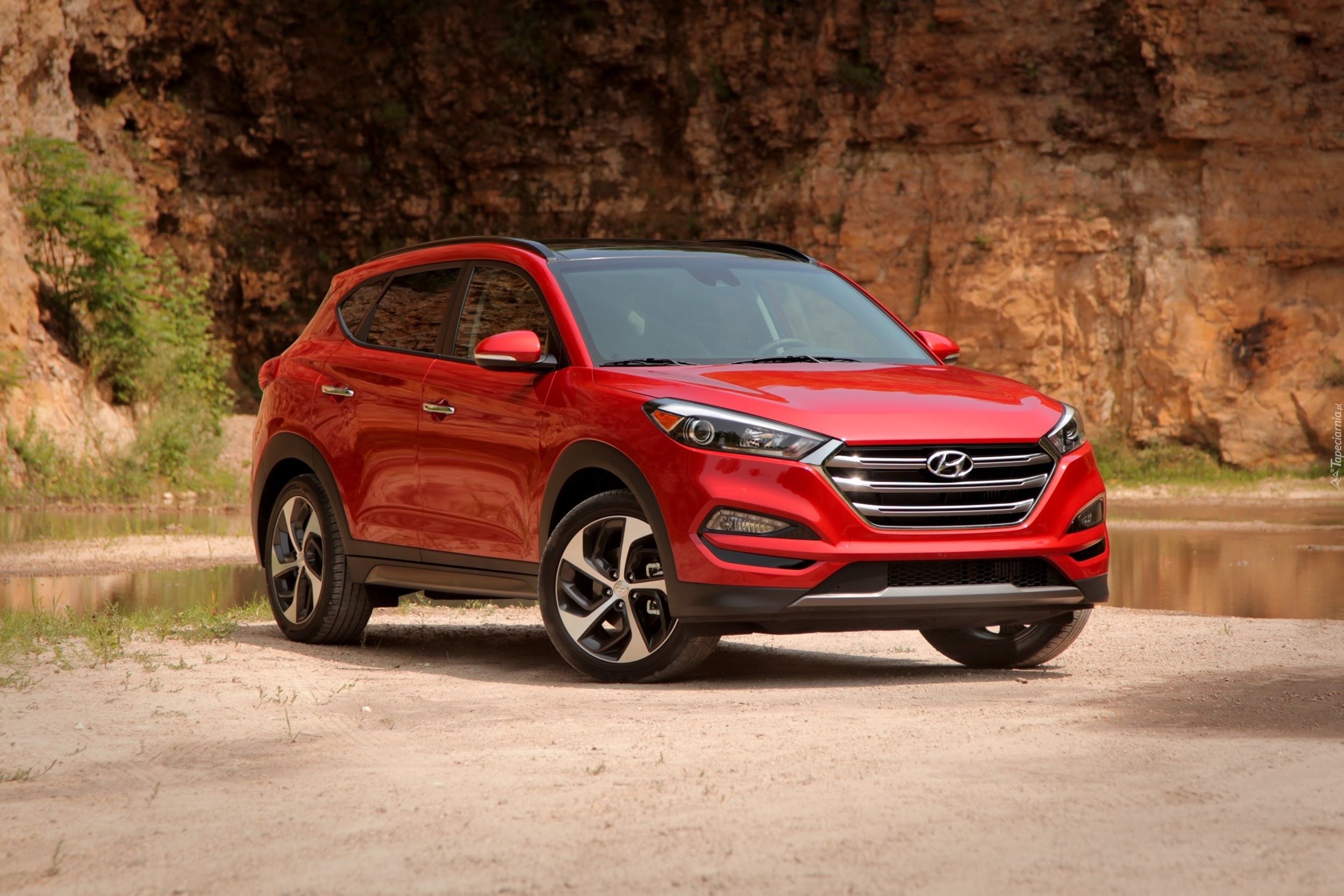 Czerwony, Hyundai, Tucson