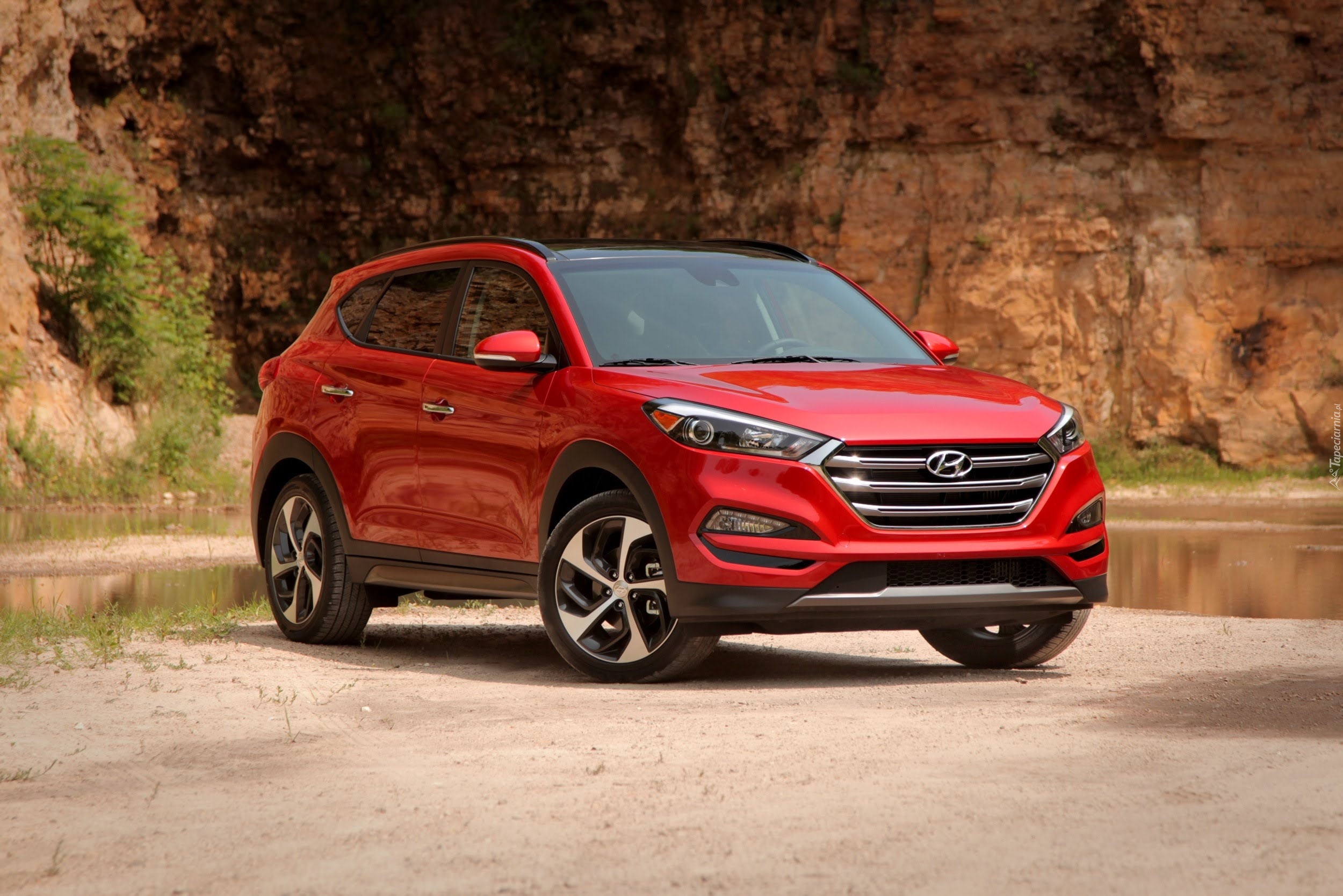 Czerwony, Hyundai, Tucson