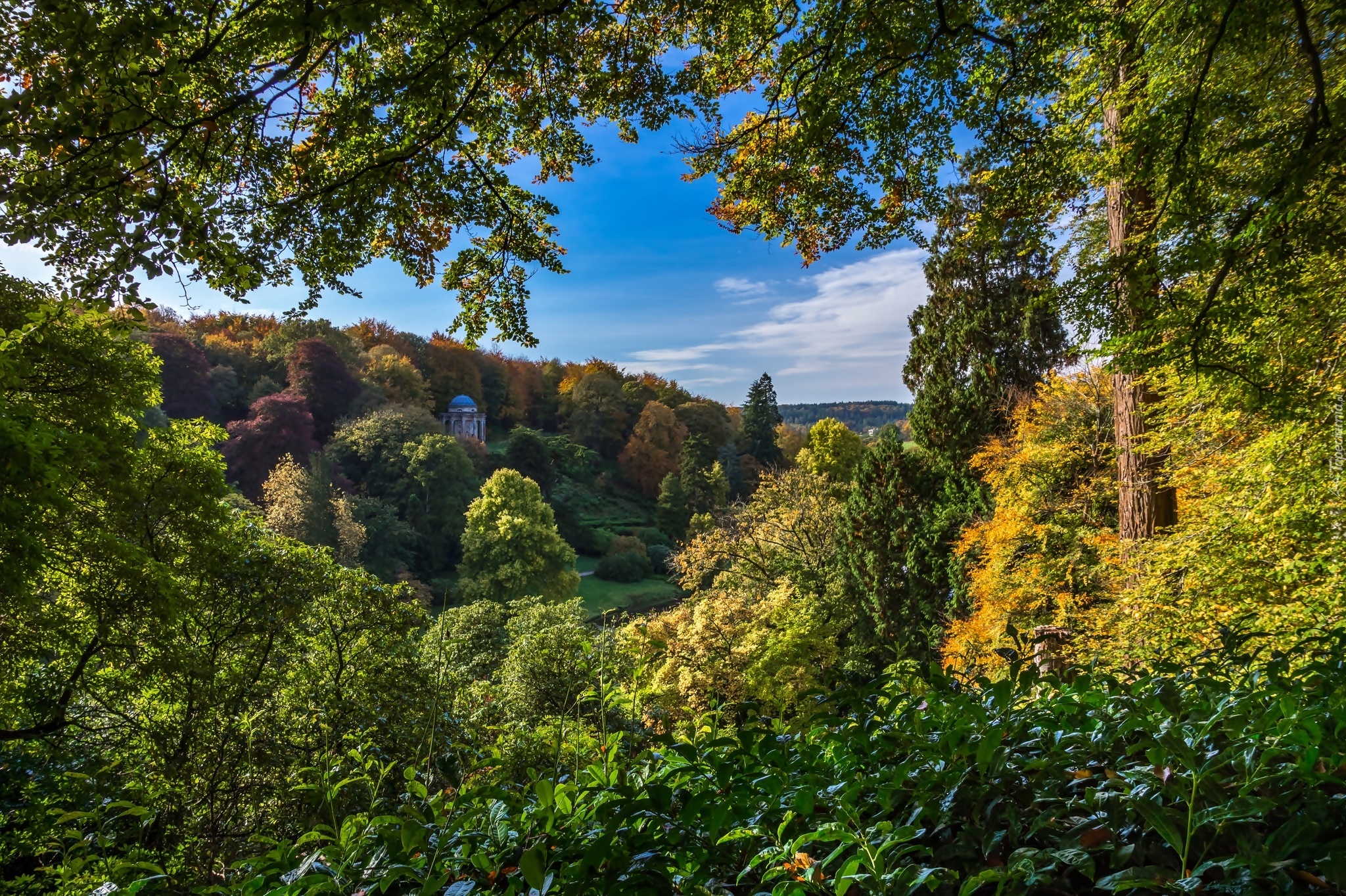 Ogród, Park, Stourhead, Anglia