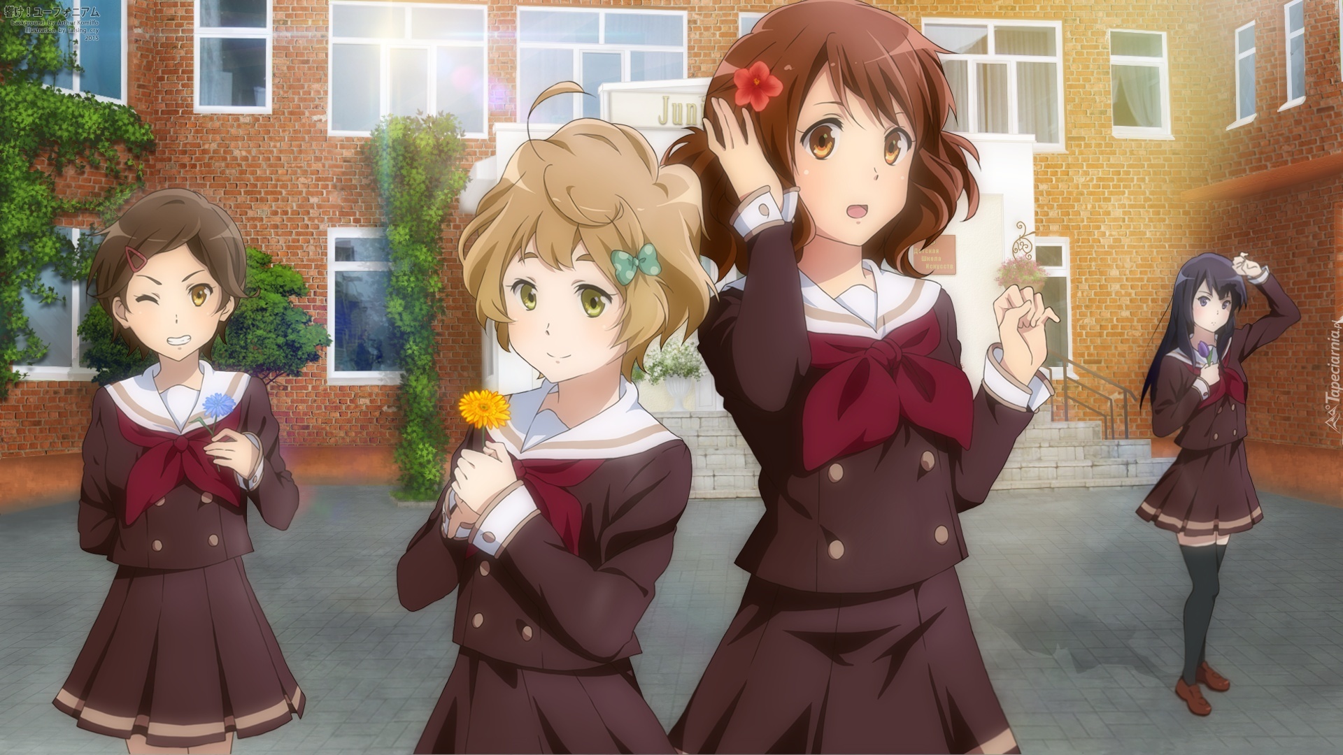 Hibike! Euphonium, Katou Hazuki, Kawashima Sapphire, Kousaka Reina, Oumae Kumiko