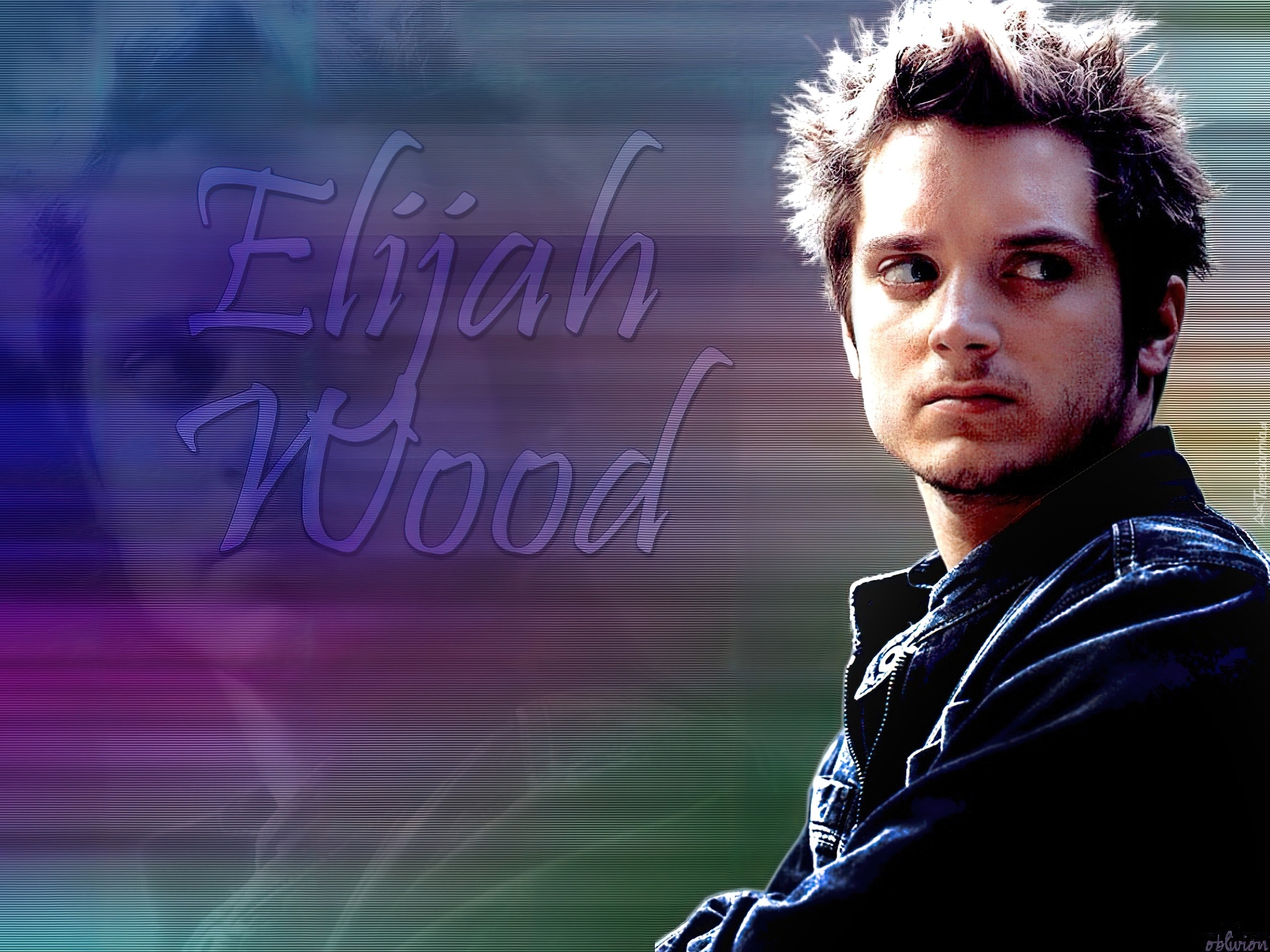 Elijah Wood,blond włosy, katana