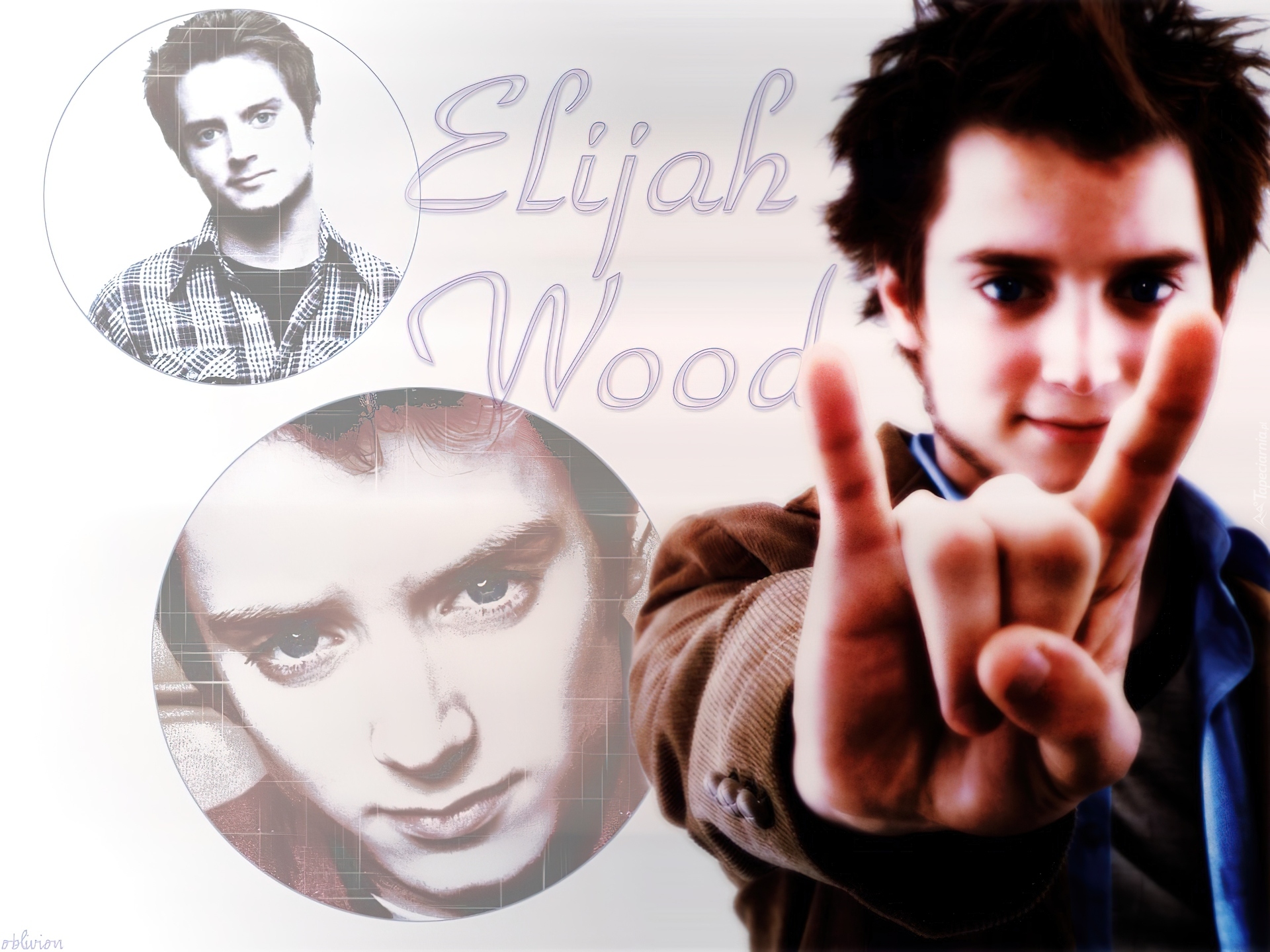Elijah Wood,ręka, palce