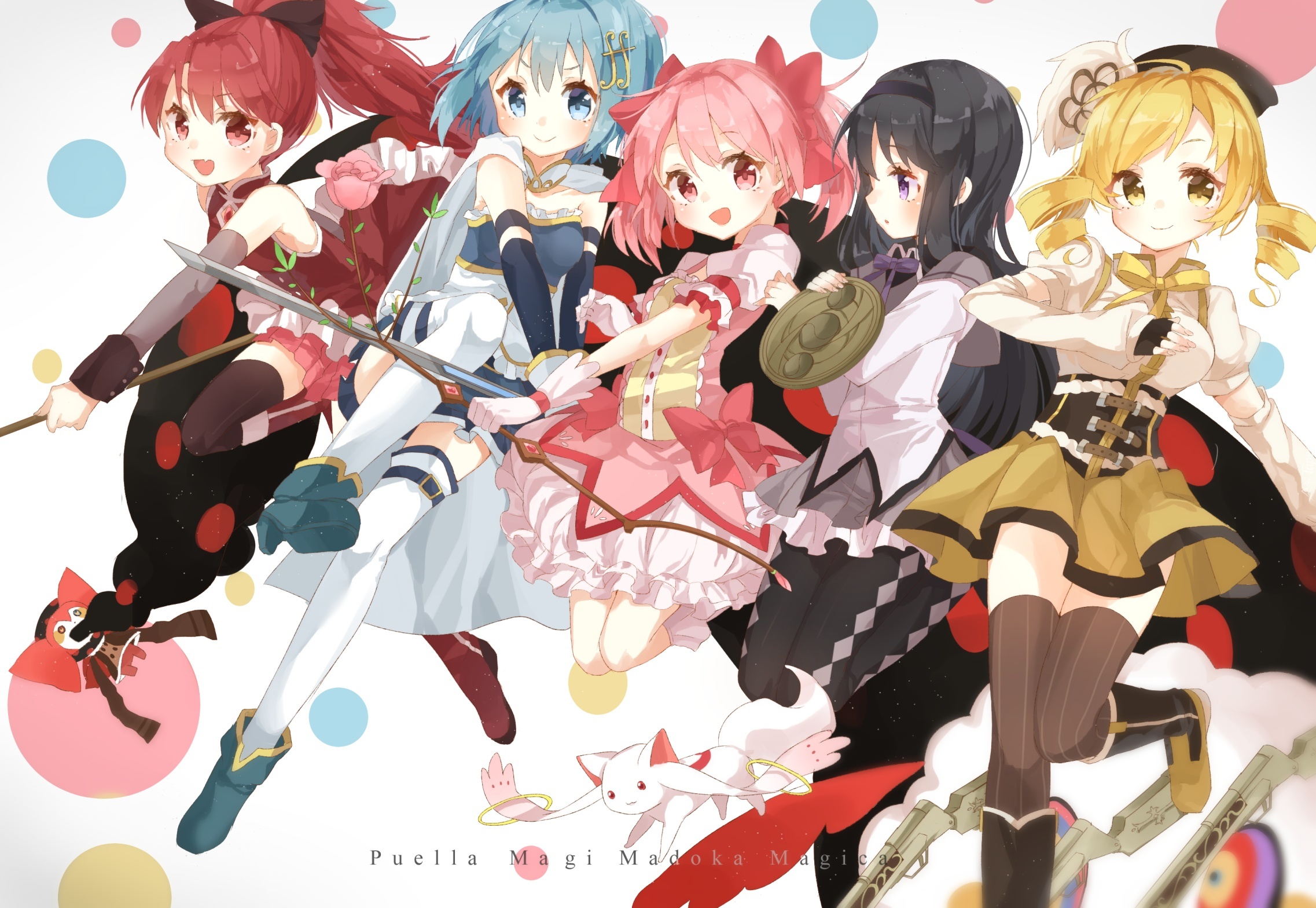 Mahou Shoujo Madoka Magica, Sakura Kyouko, Miki Sayaka, Kaname Madoka, Akemi Homura, Tomoe Mami