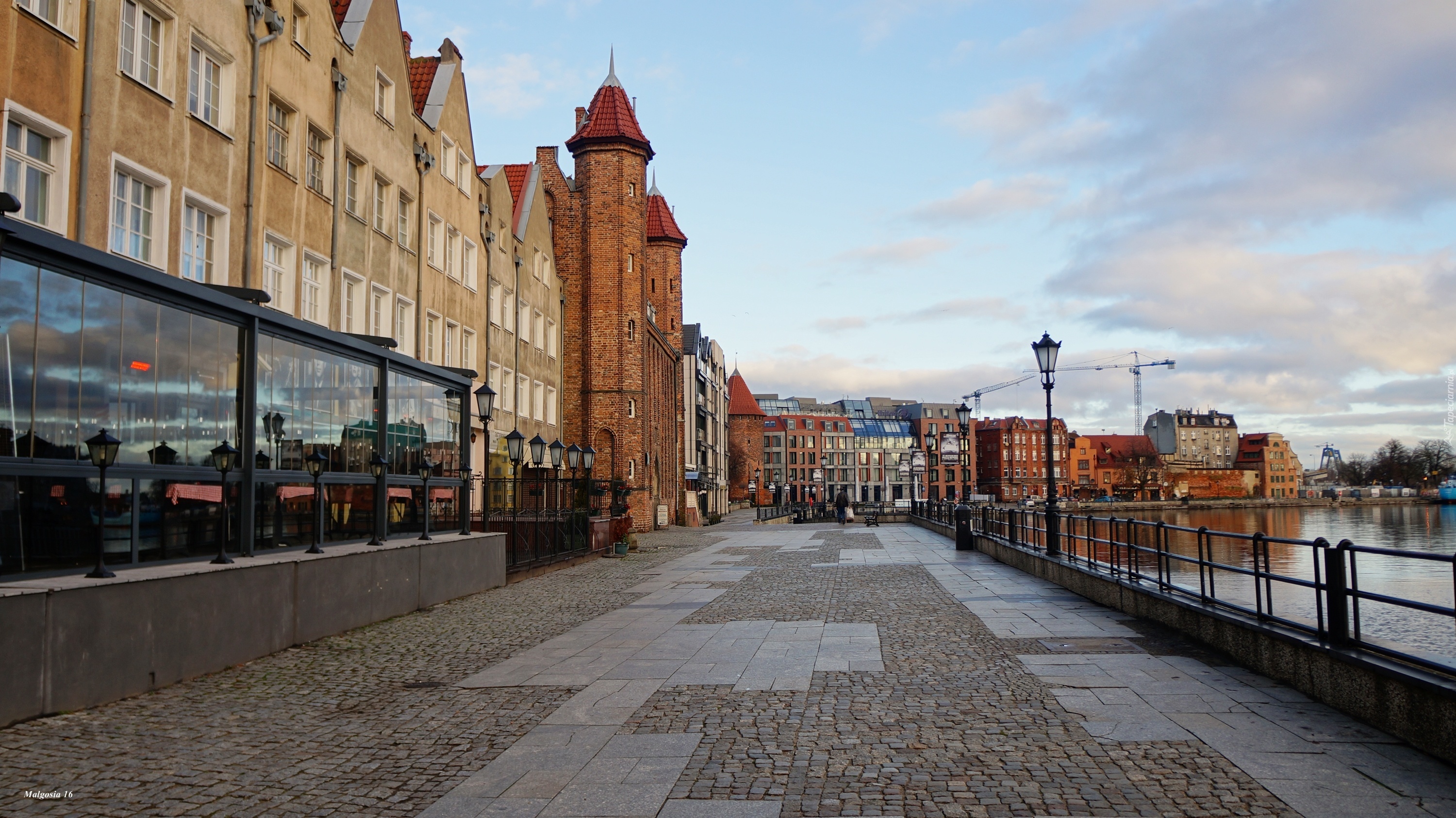 Gdańsk, Promenada, Motława, Zabytkowe, Kamienice