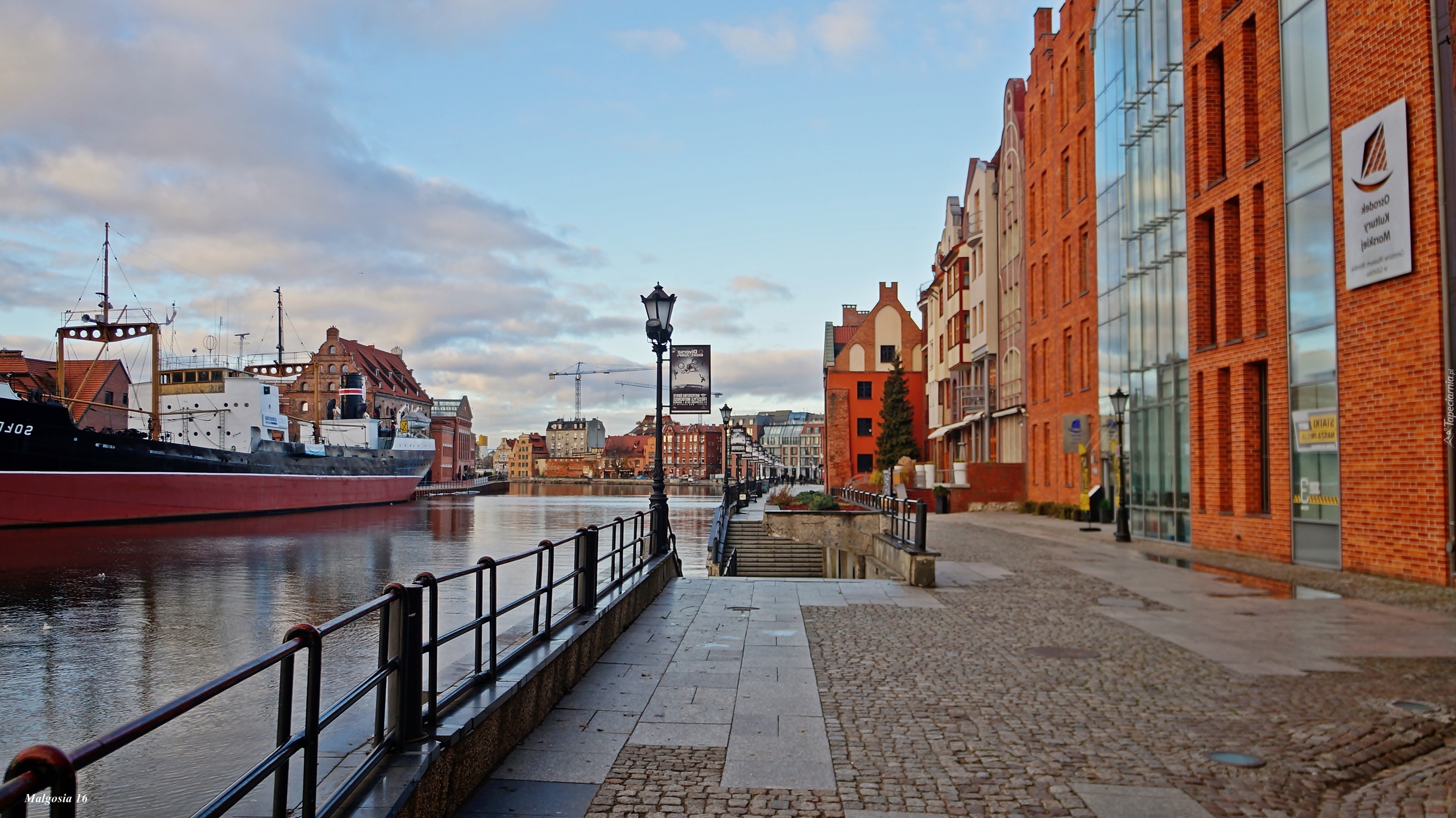 Gdańsk, Promenada, Motława, Zabytkowe, Kamienice