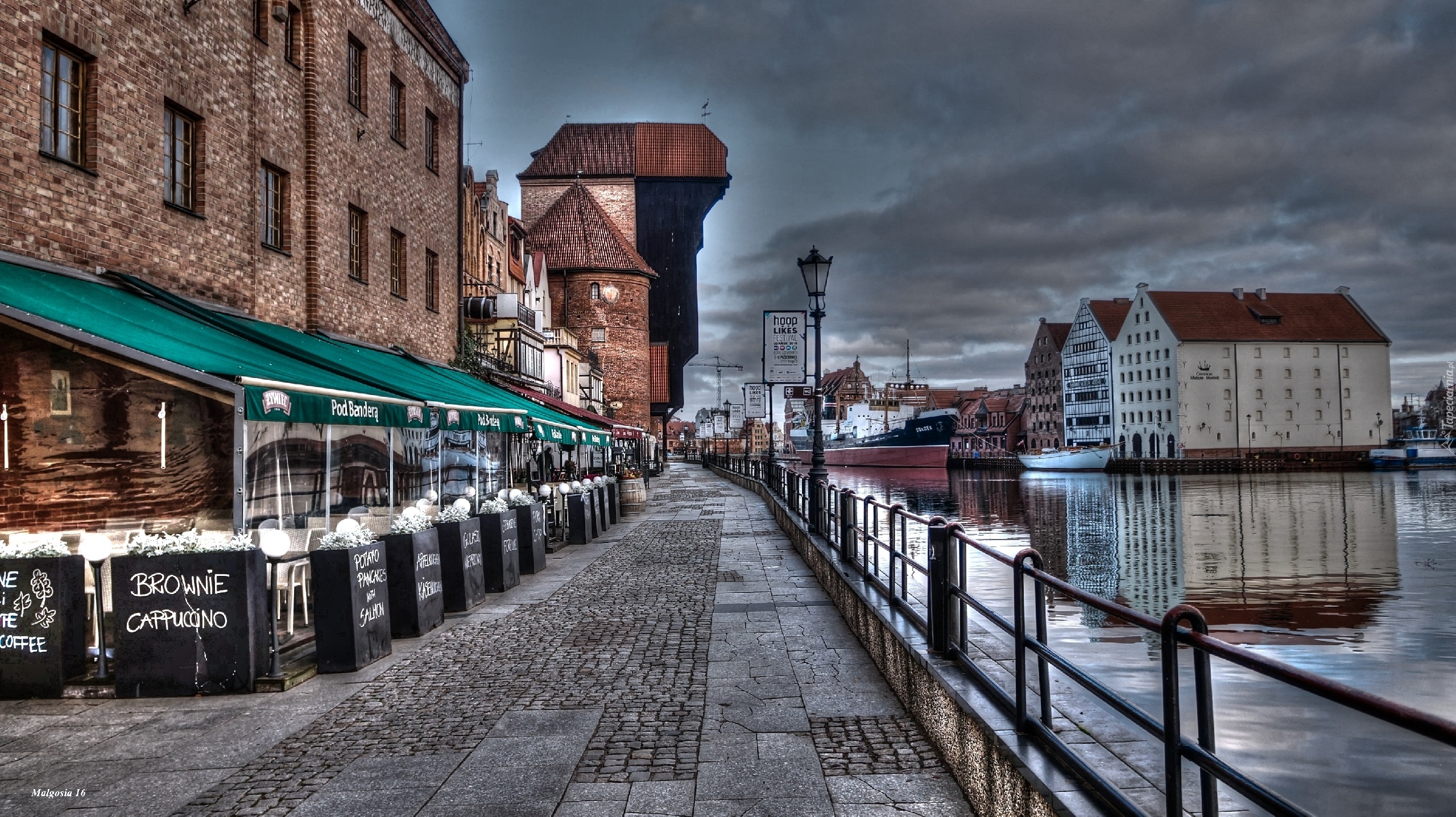 Gdańsk, Nabrzeże, Żuraw, Zabytek, HDR