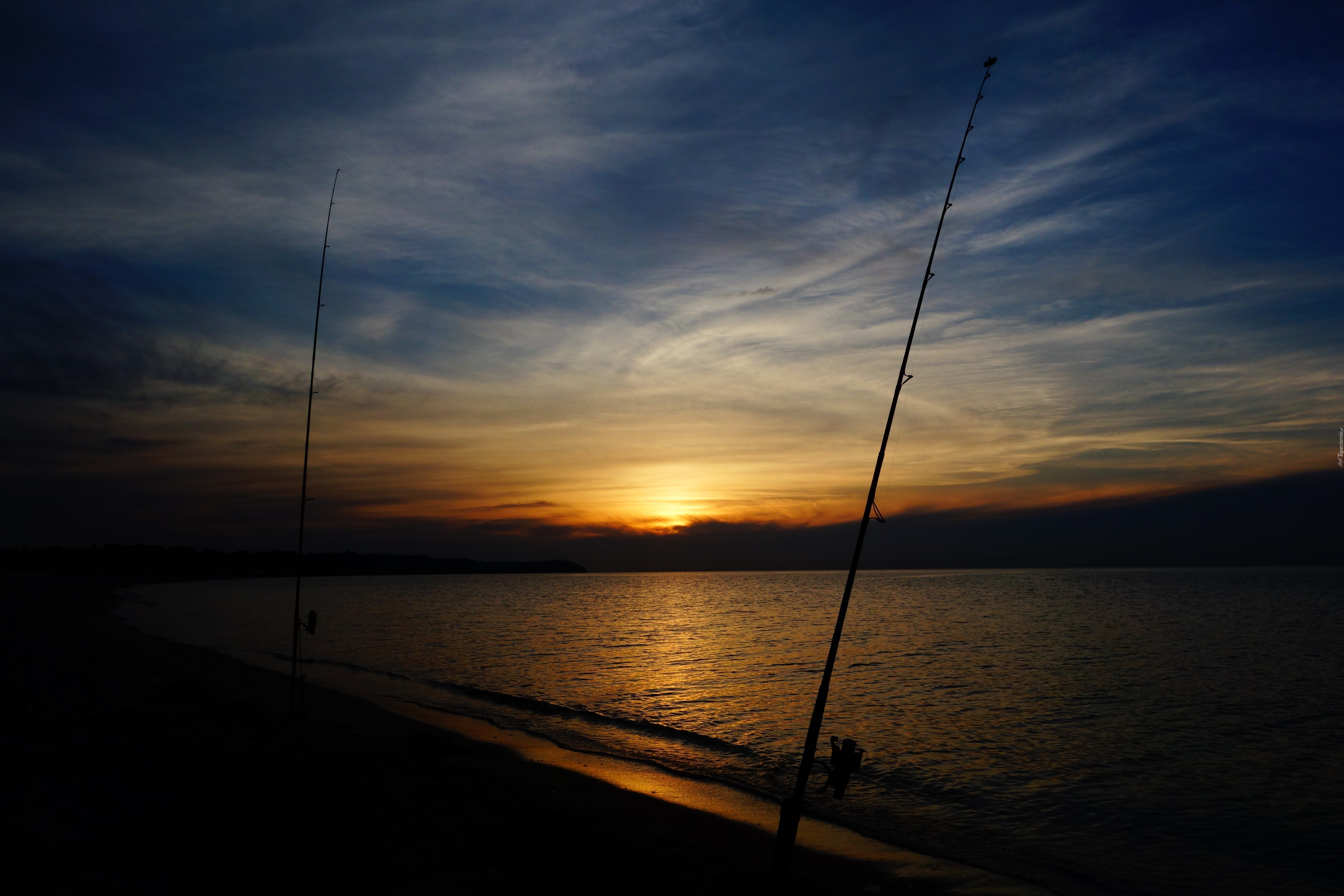 Zachód, Morze, Surfcasting