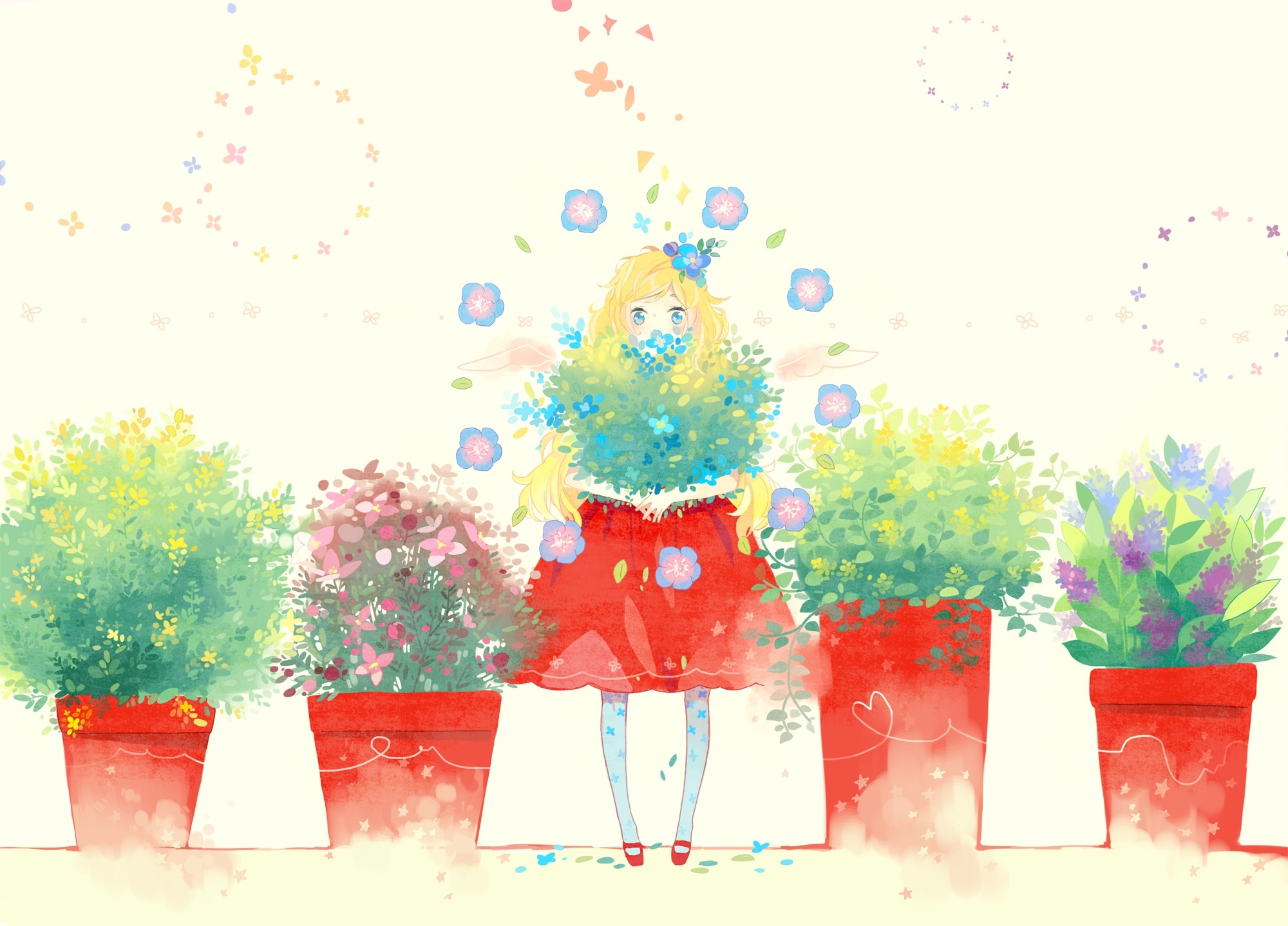 Kwiatki, Dziewczyna, Anime