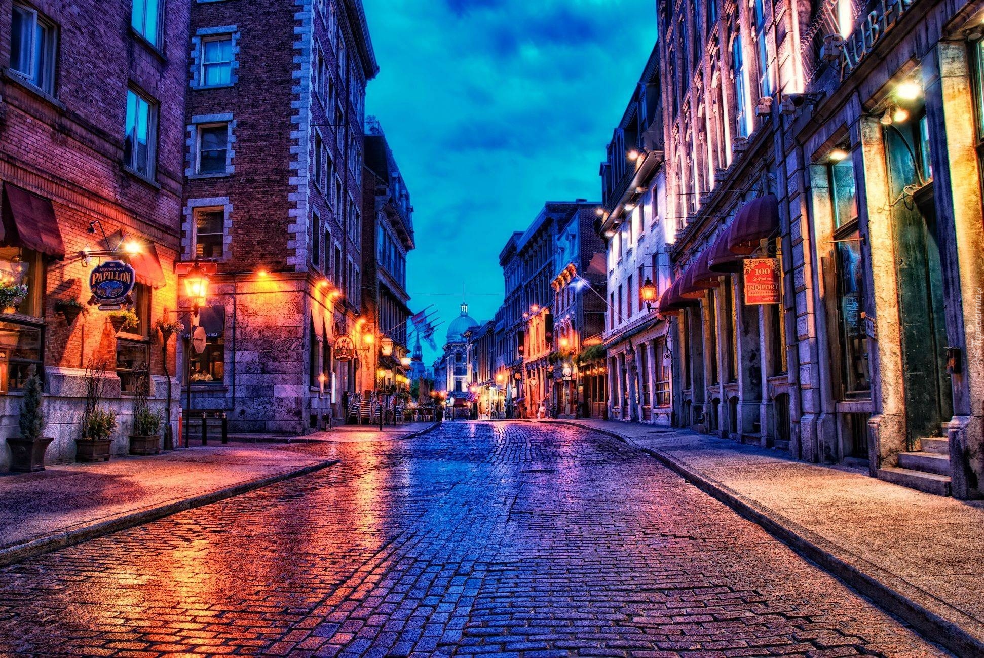 Ulica, Miasto nocą