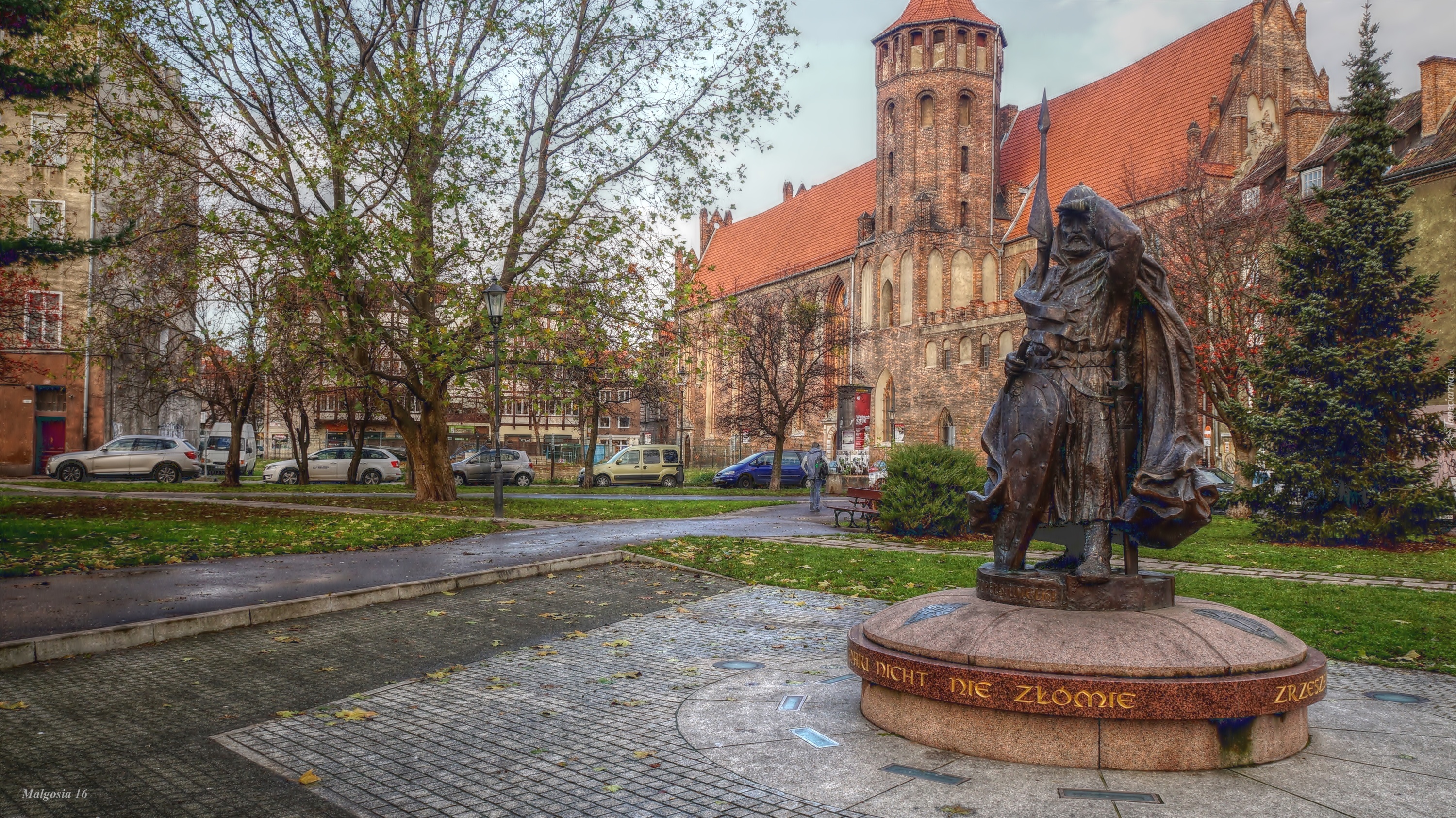 Posąg, Kościół, Plac, Gdańsk