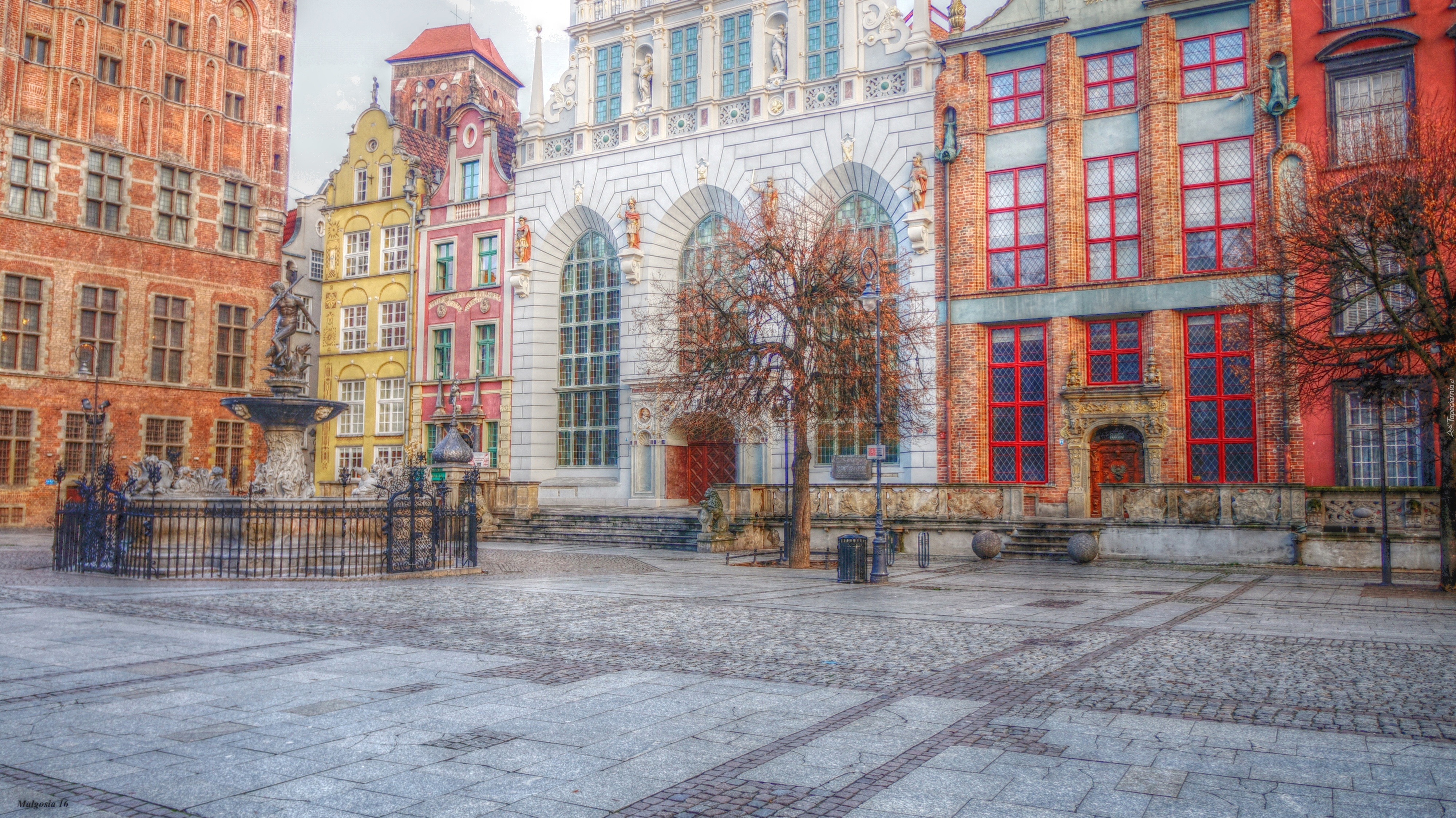 Gdańsk, Stare Miasto, Dwór Artusa, Zabytki, Kamienice