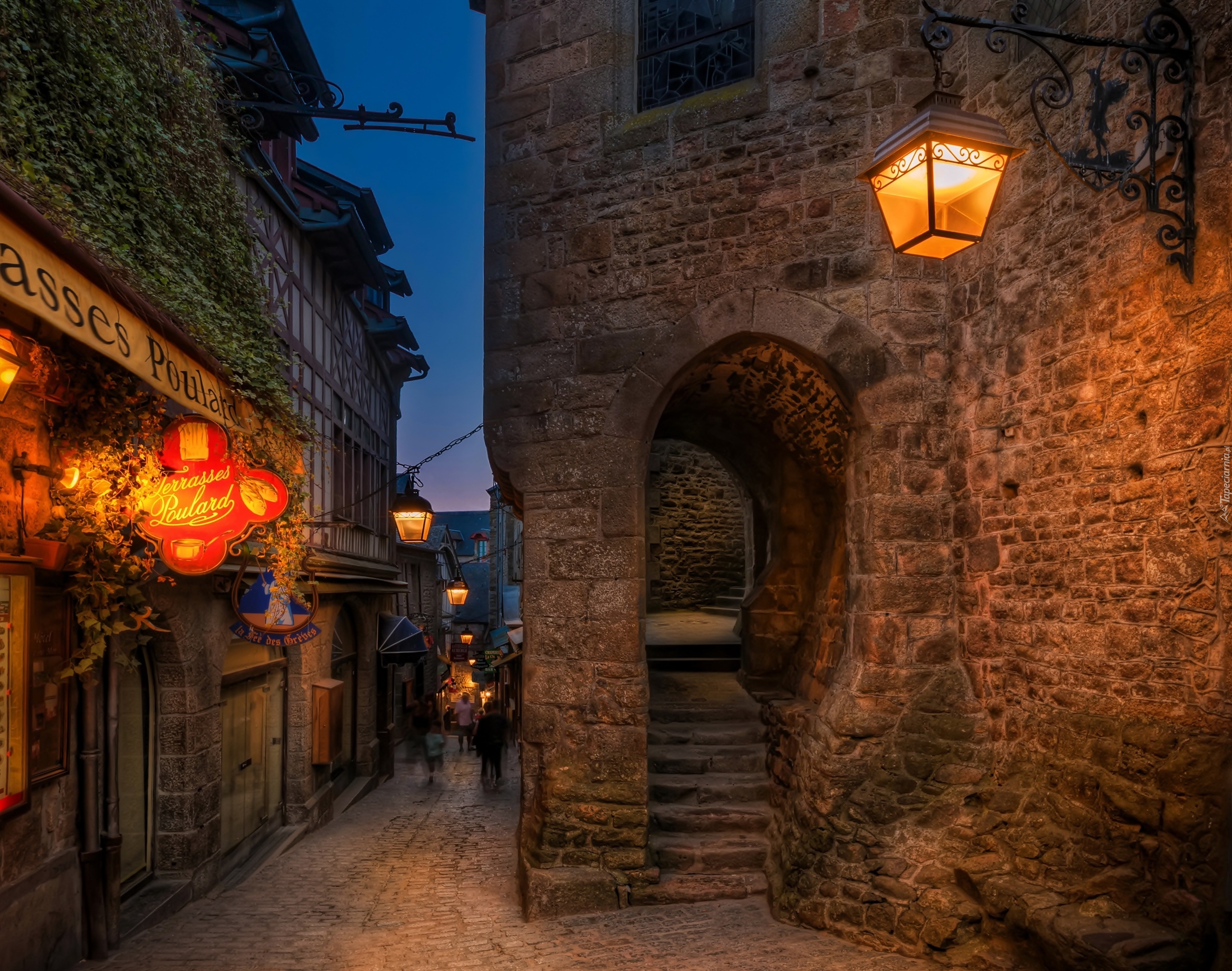 Domy, Ulica, Mont Saint Michel, Francja