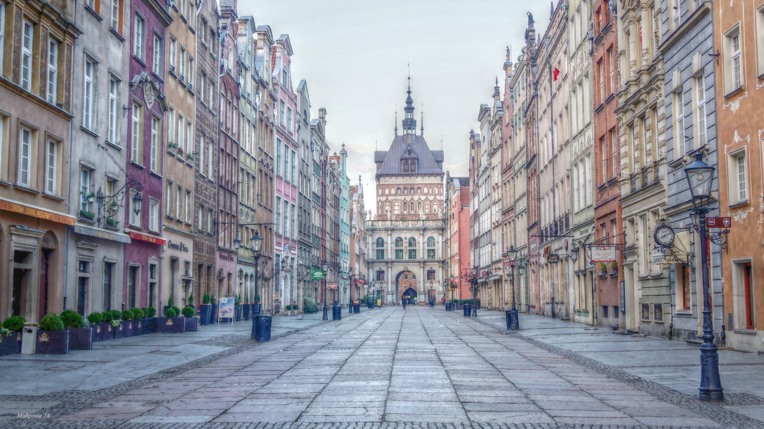 Gdańsk, Ulica, Kamienice, Zabytki, HDR