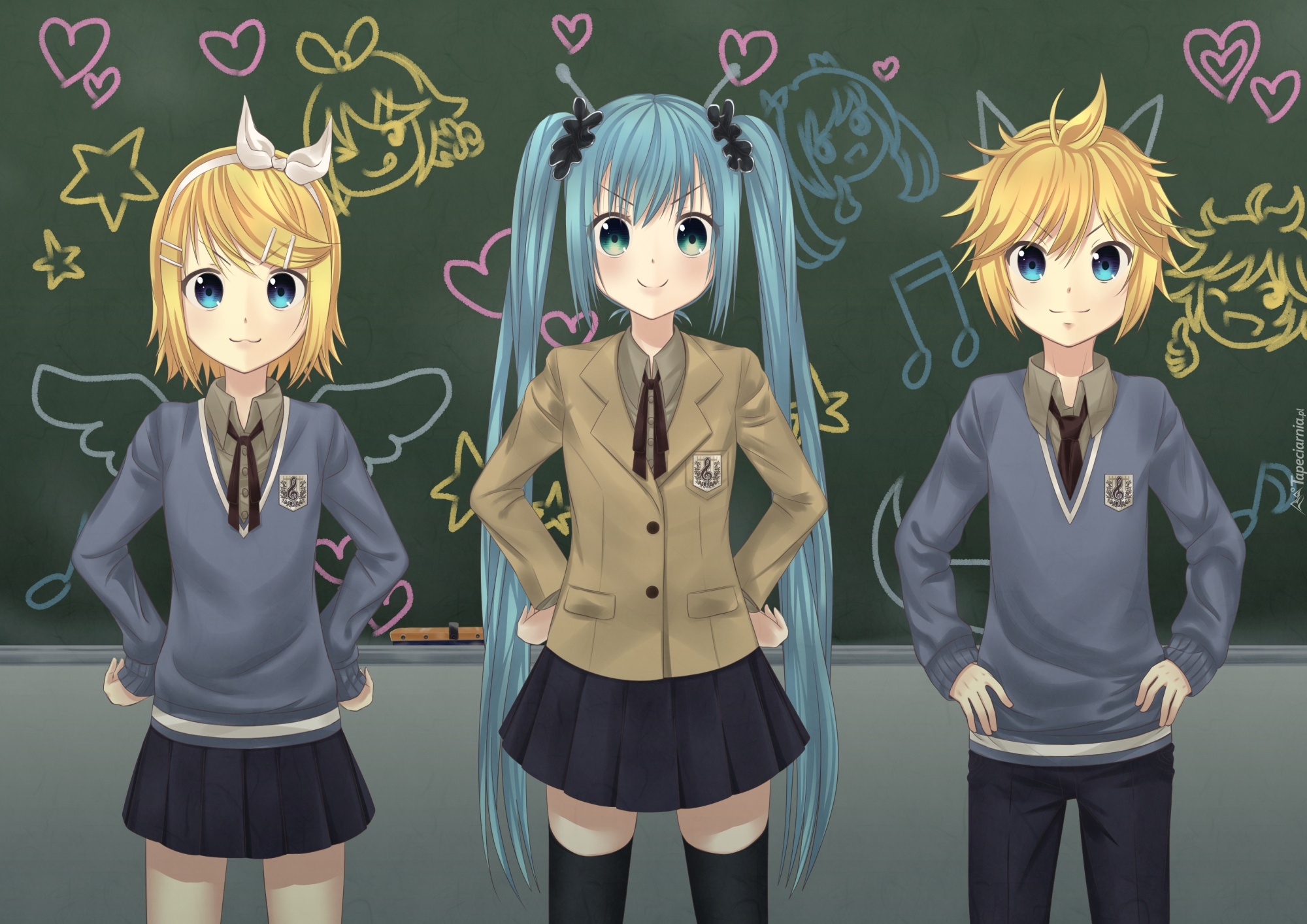 Vocaloid, Kagamine Rin, Kagamine Len, Hatsune Miku