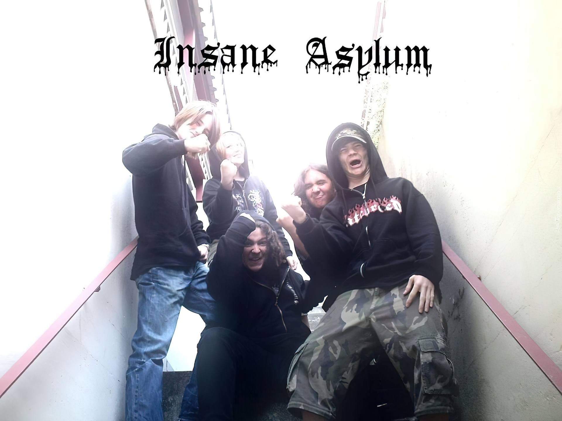 Insane Asylum,spodnie moro, zespół cały, czepeczka