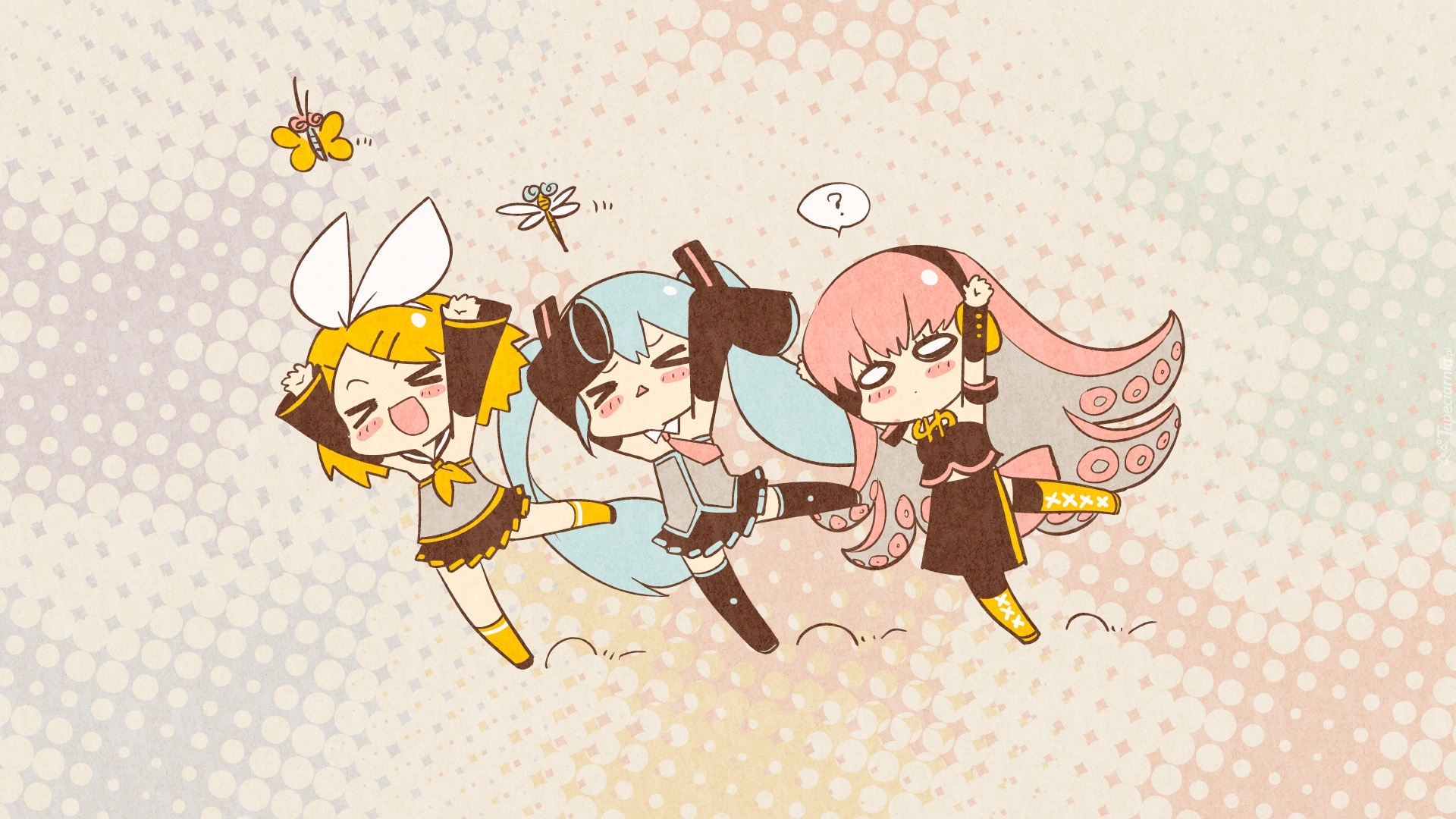 Vocaloid, Kagamine Rin, Hatsune Miku, Megurine Luka